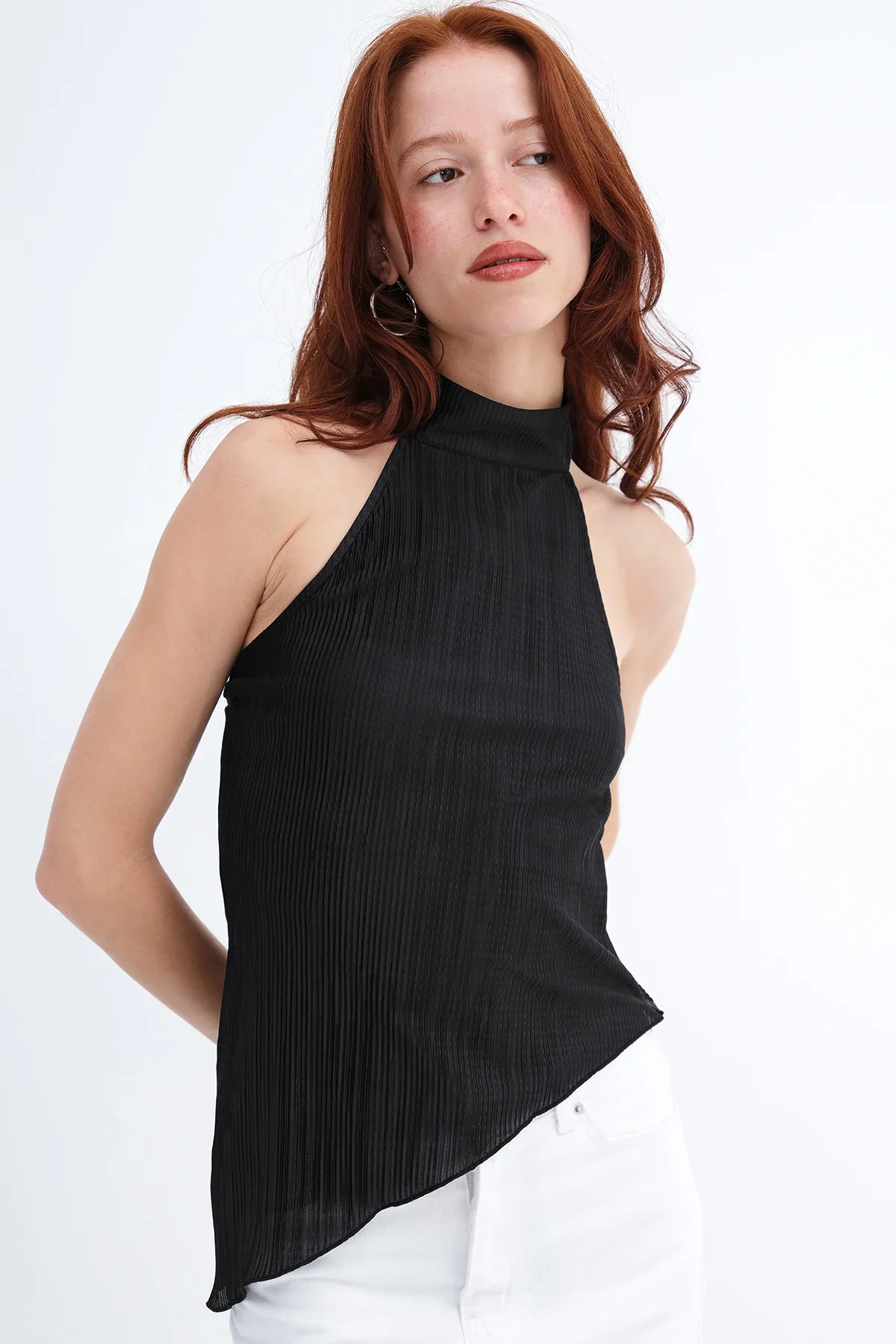 Asymmetrical Cut Blouse - Image 12