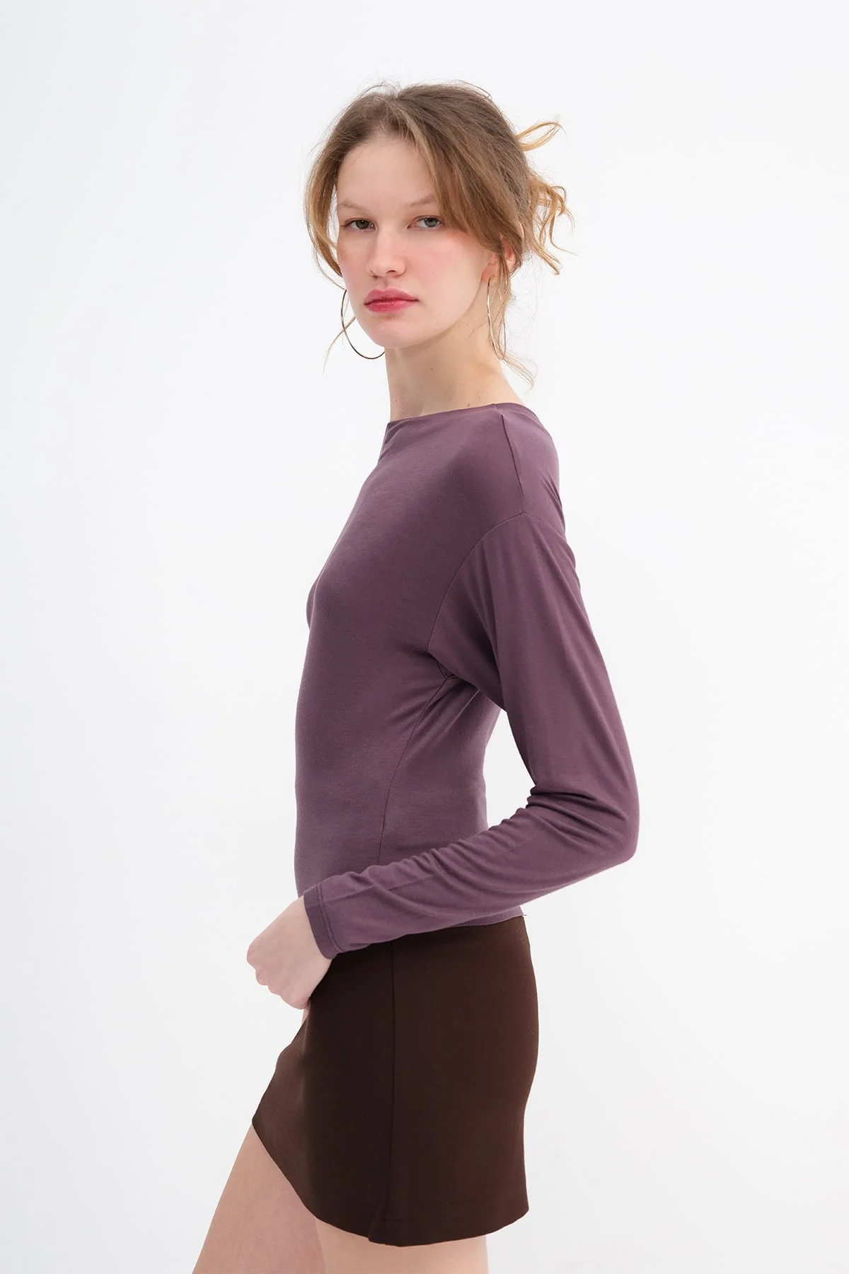 Basic Boat Neck Blouse - Image 11