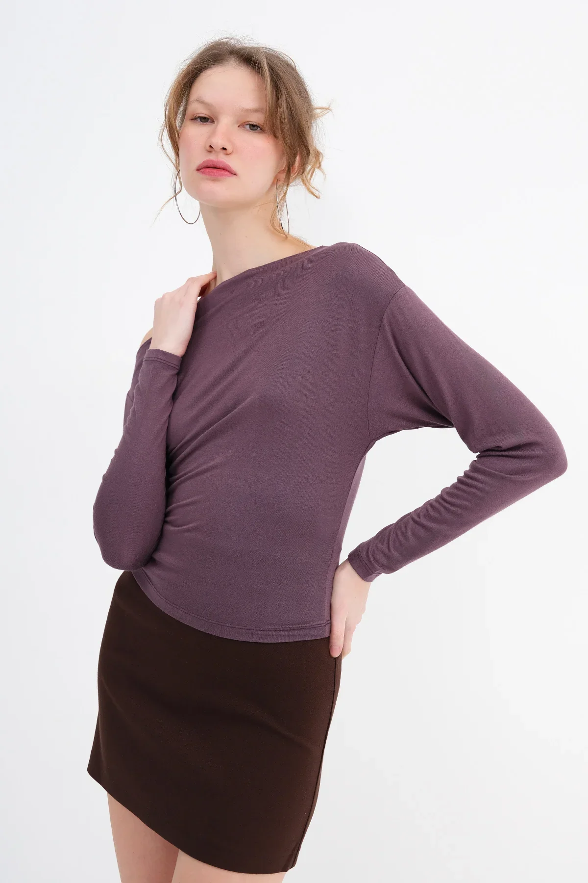 Basic Boat Neck Blouse - Image 13