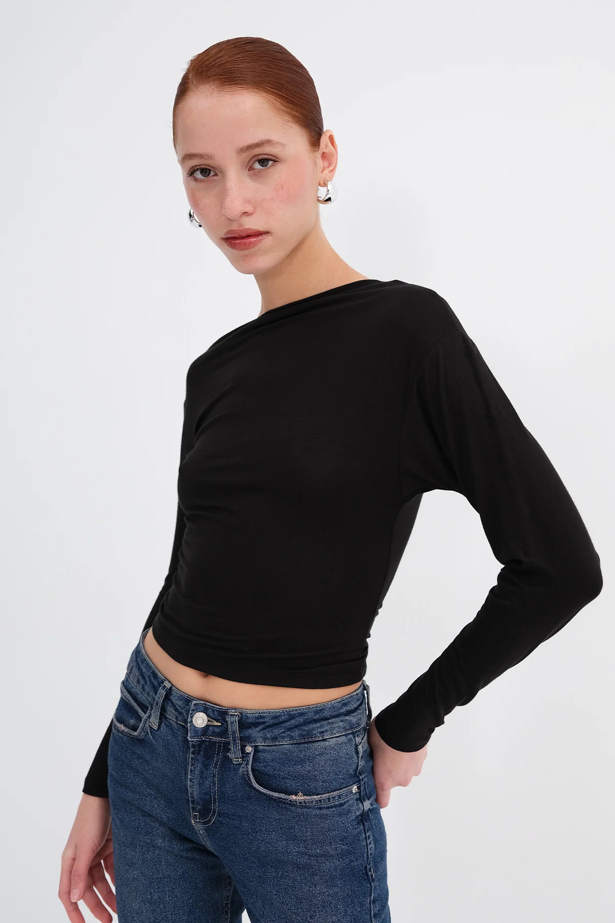Basic Boat Neck Blouse - Image 19