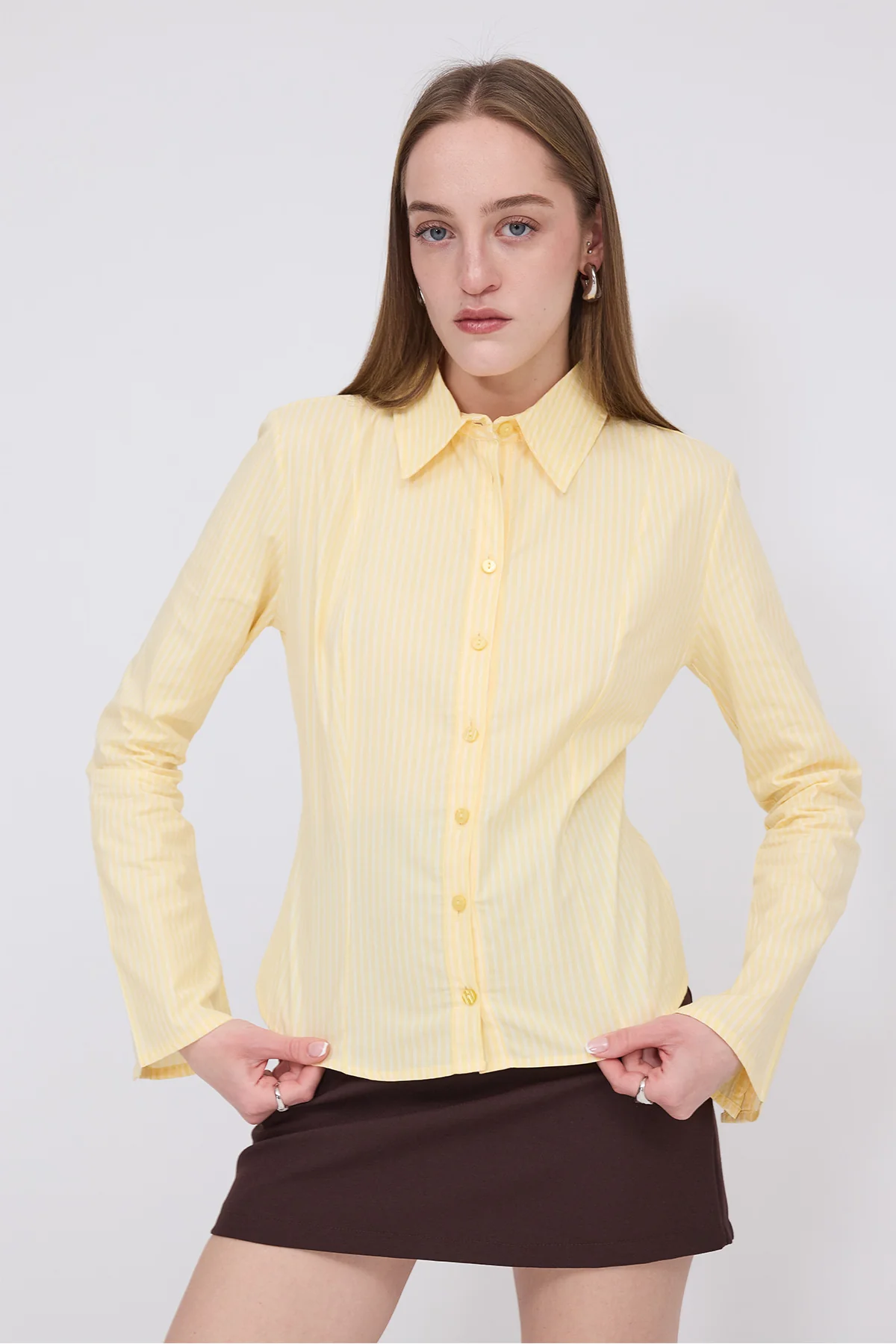 Buttoned Striped Shirt - Image 12