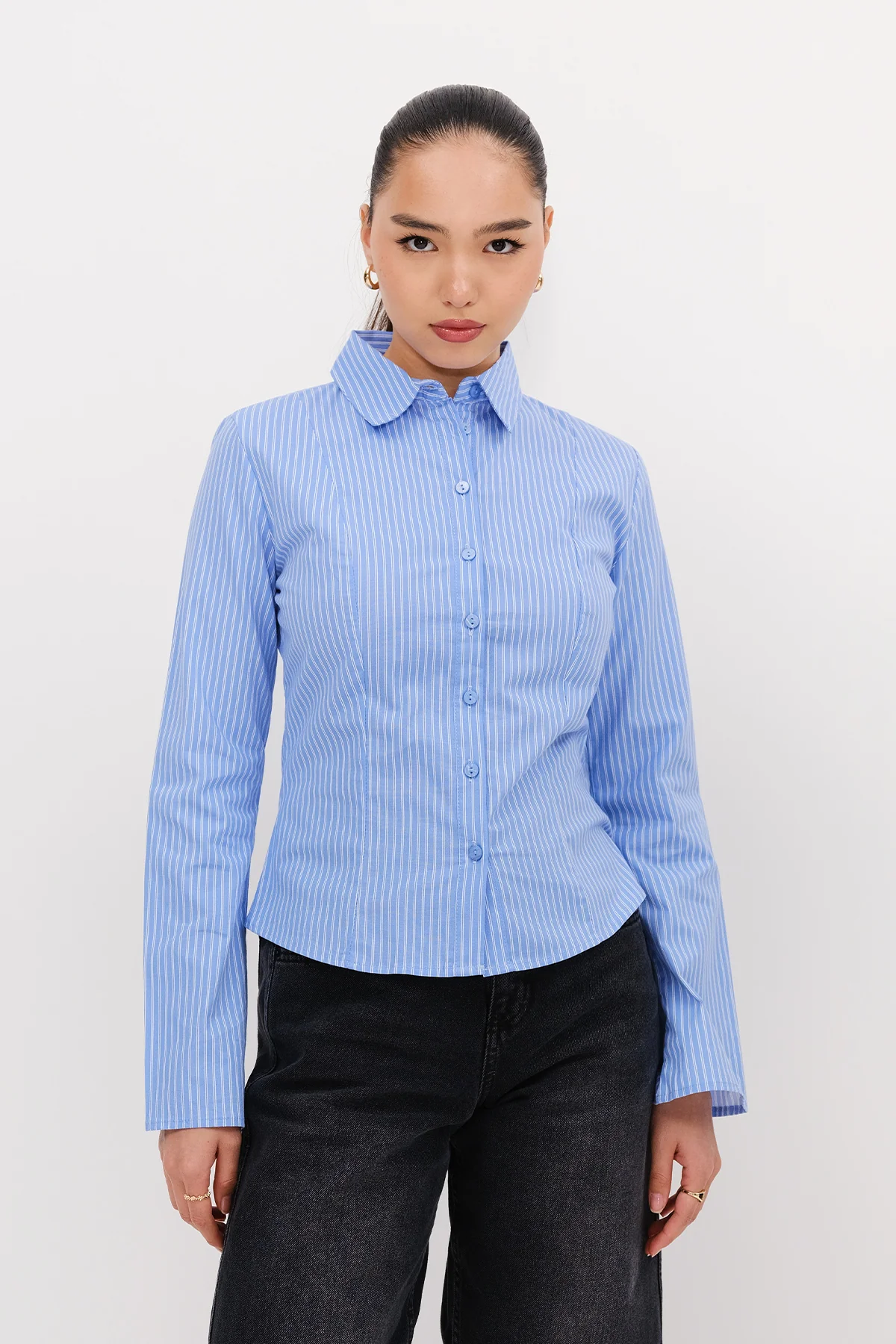 Buttoned Striped Shirt - Image 18