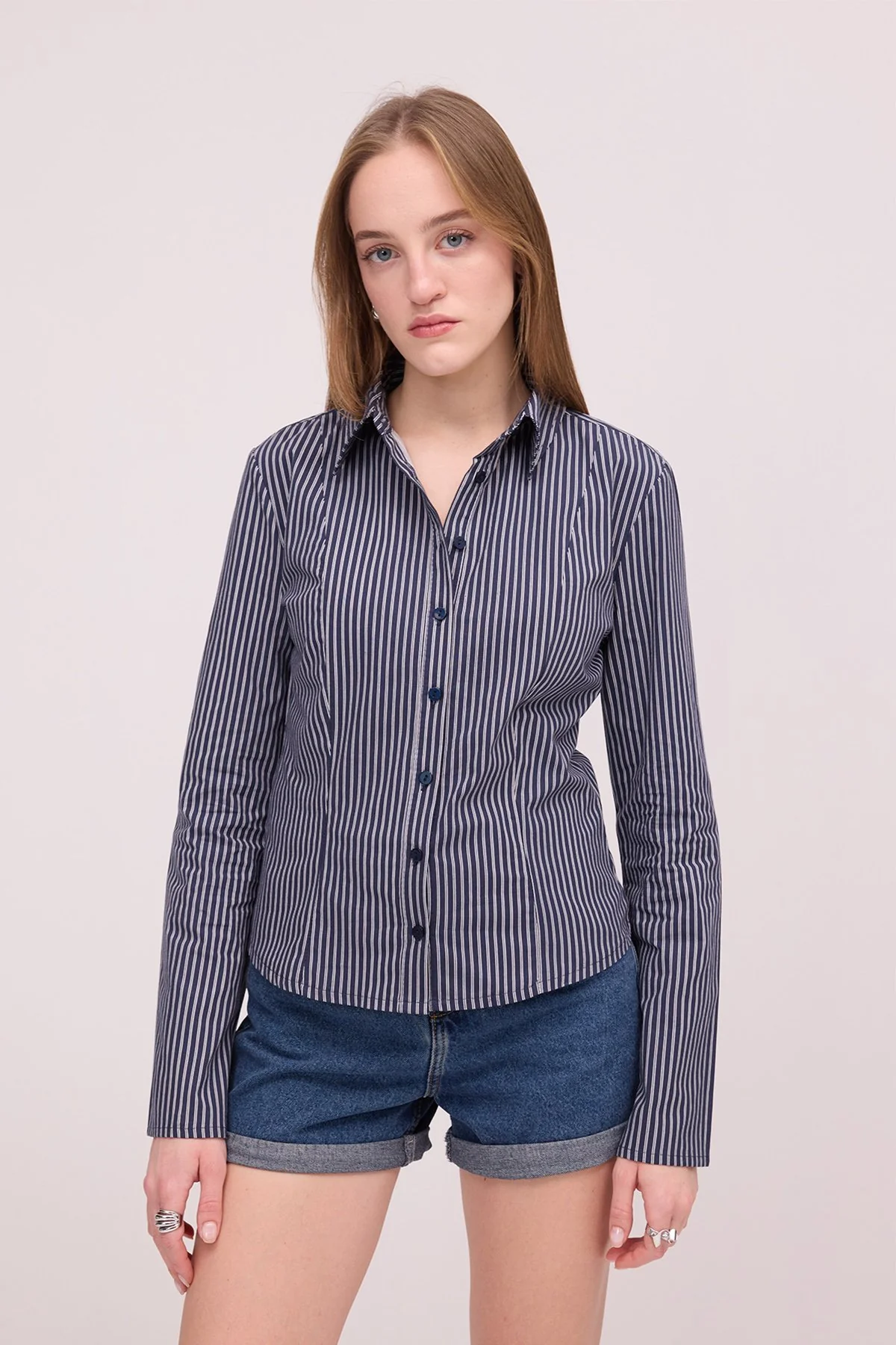 Buttoned Striped Shirt - Image 22