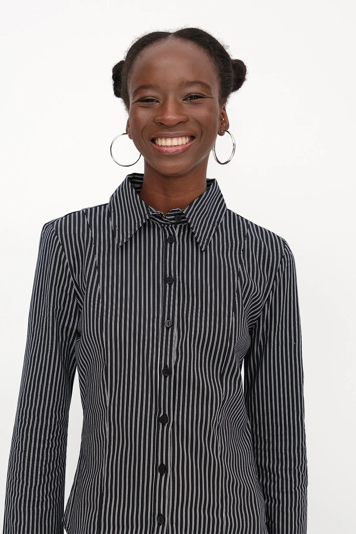 Buttoned Striped Shirt - Image 34