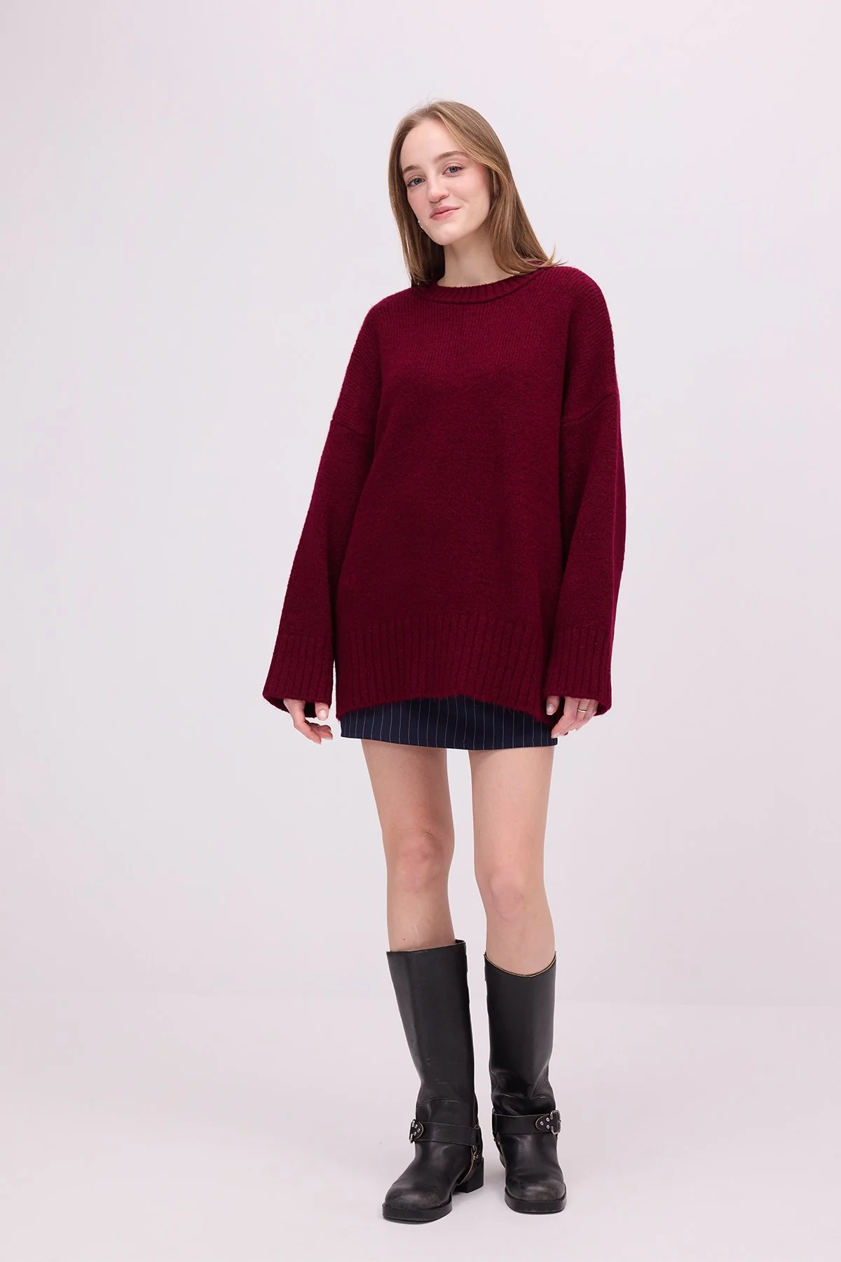 Crew Neck Basic Knitwear Sweater - Image 12