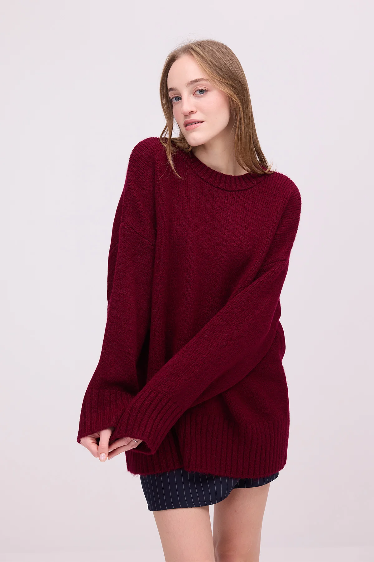 Crew Neck Basic Knitwear Sweater - Image 13