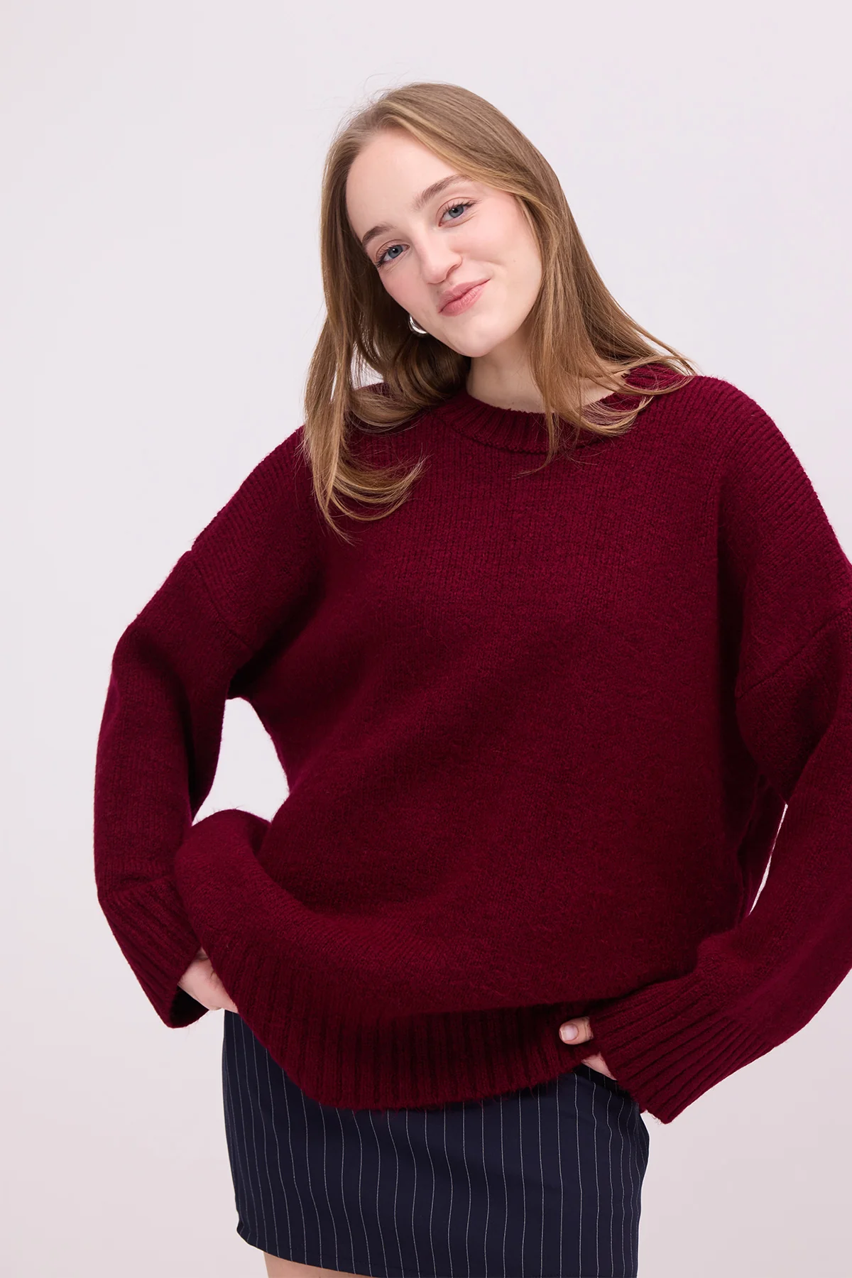 Crew Neck Basic Knitwear Sweater - Image 15