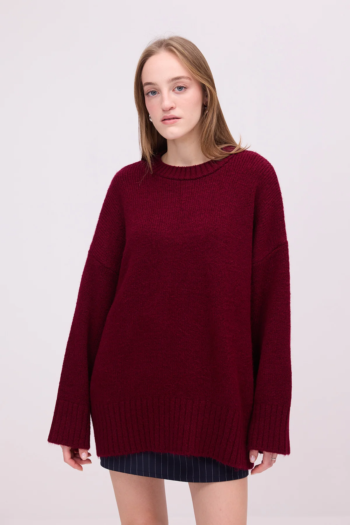 Crew Neck Basic Knitwear Sweater - Image 17