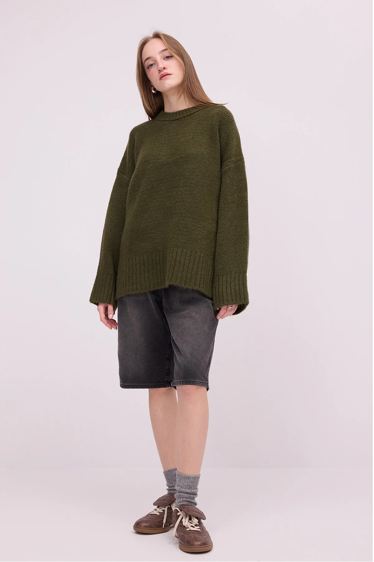 Crew Neck Basic Knitwear Sweater - Image 19