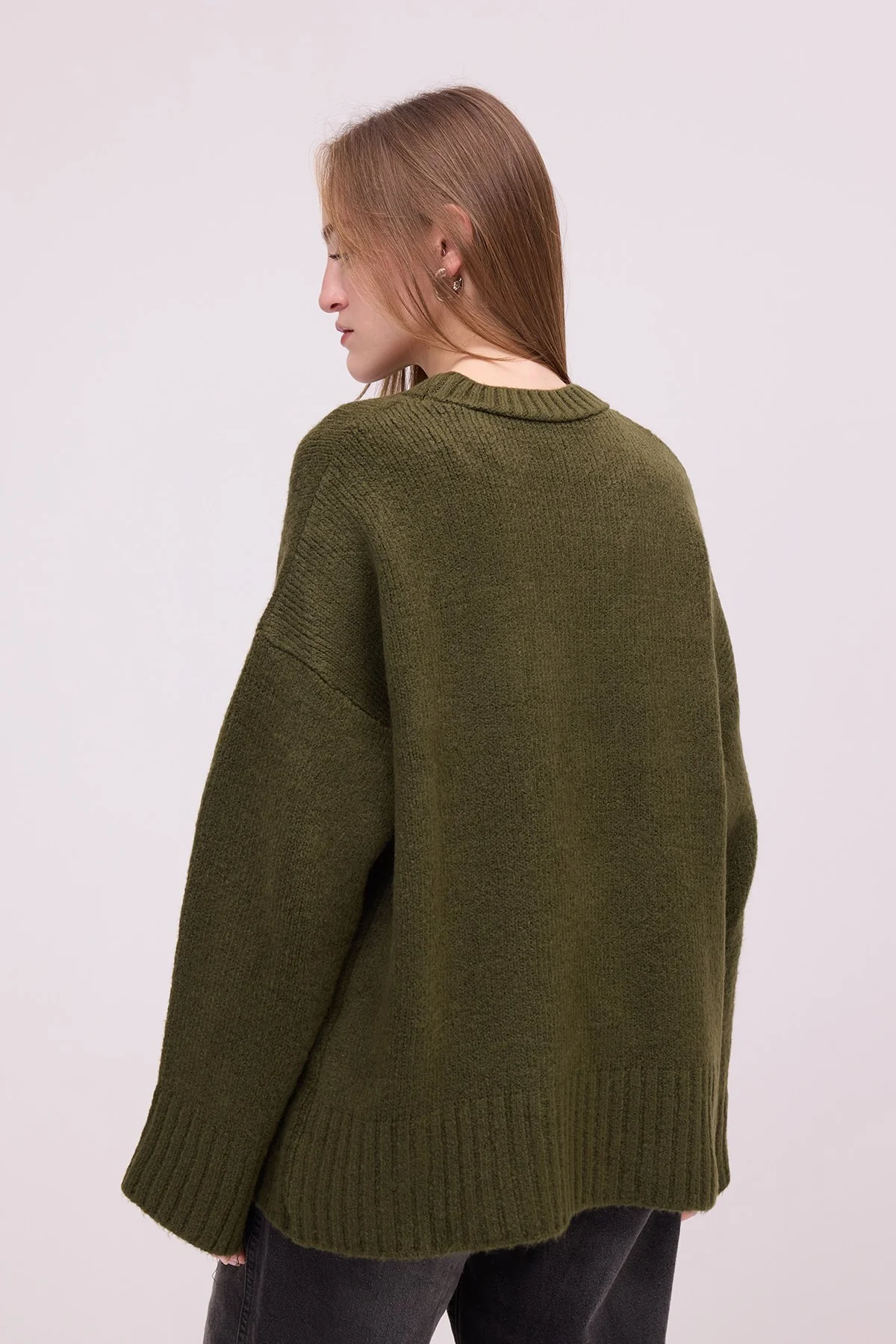 Crew Neck Basic Knitwear Sweater - Image 22