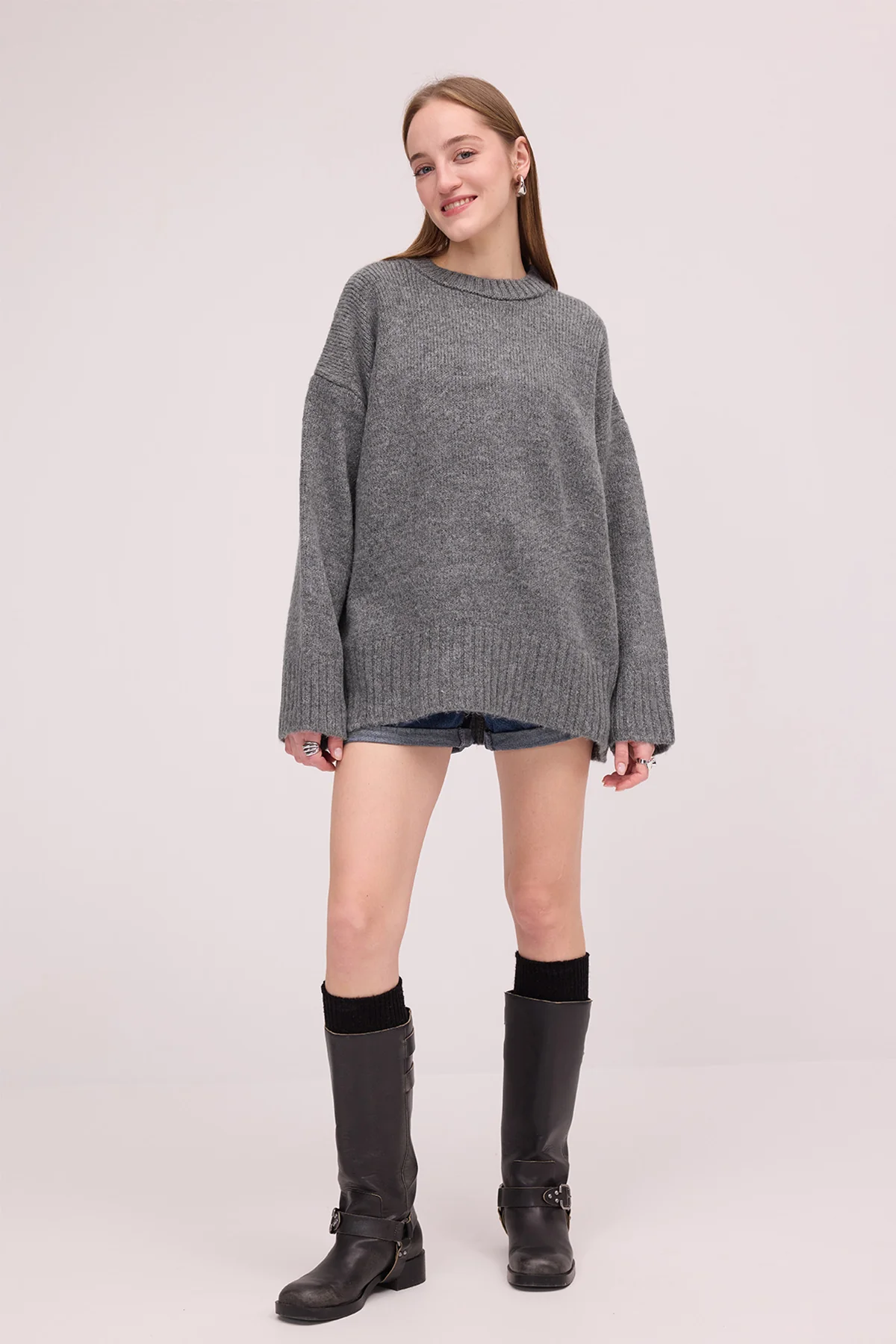 Crew Neck Basic Knitwear Sweater - Image 24