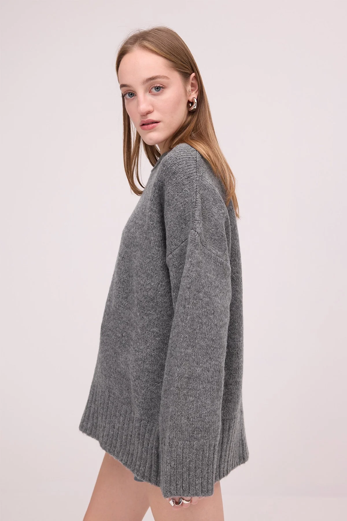 Crew Neck Basic Knitwear Sweater - Image 29