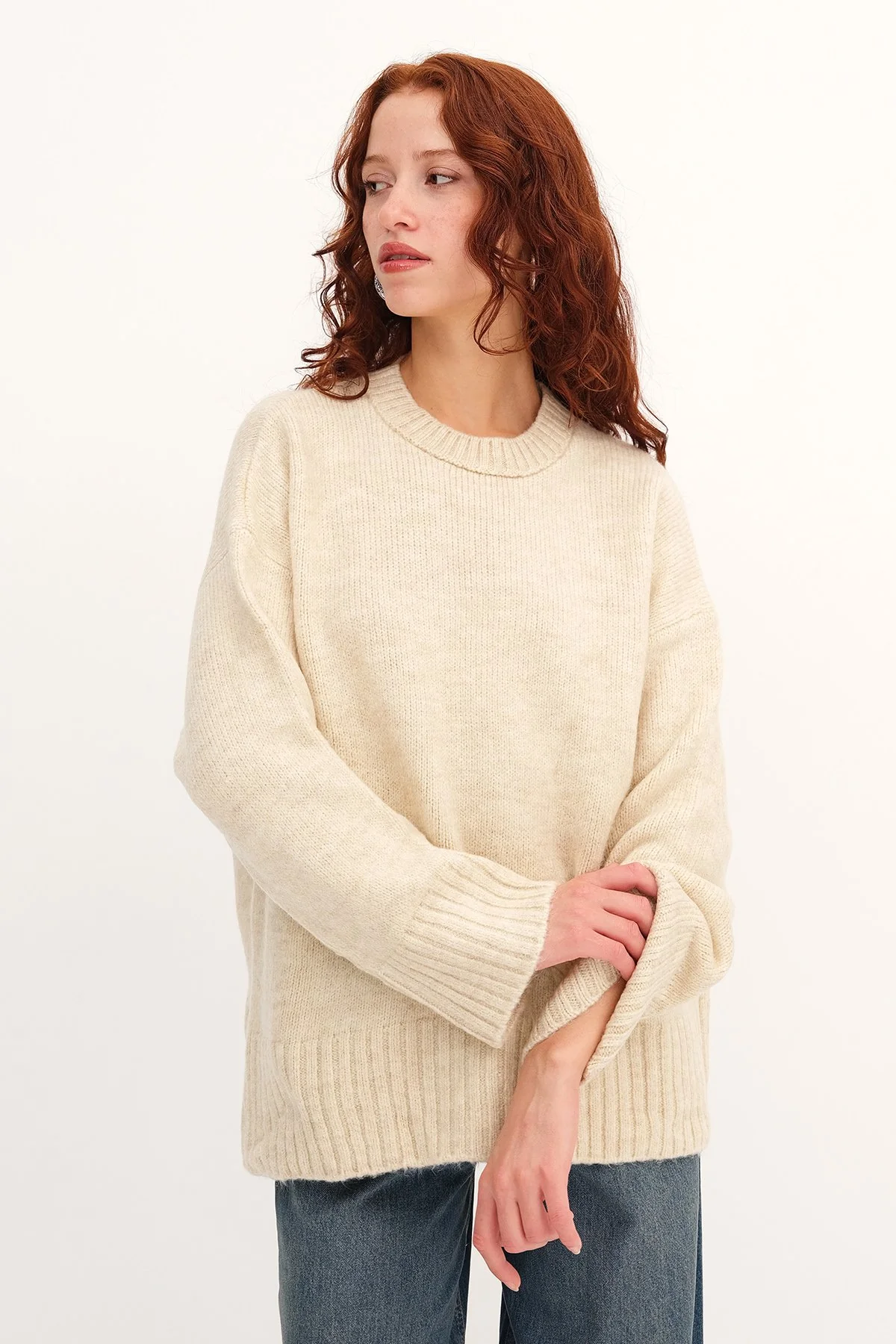 Crew Neck Basic Knitwear Sweater - Image 30
