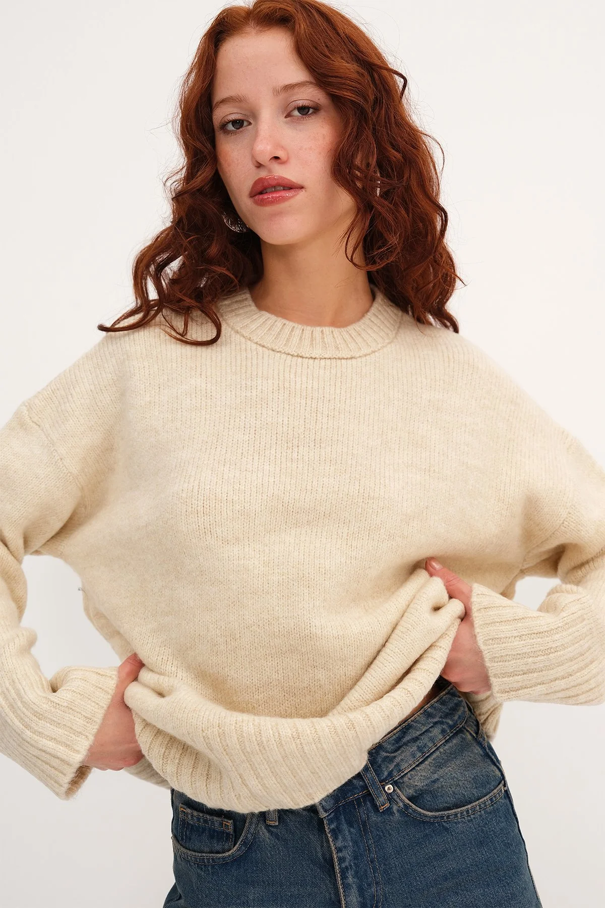 Crew Neck Basic Knitwear Sweater - Image 31