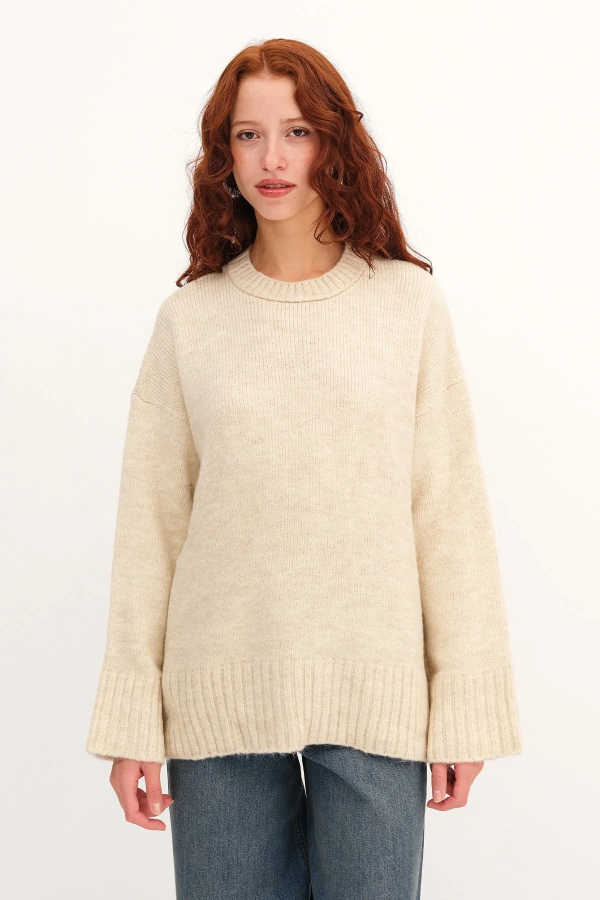 Crew Neck Basic Knitwear Sweater - Image 35