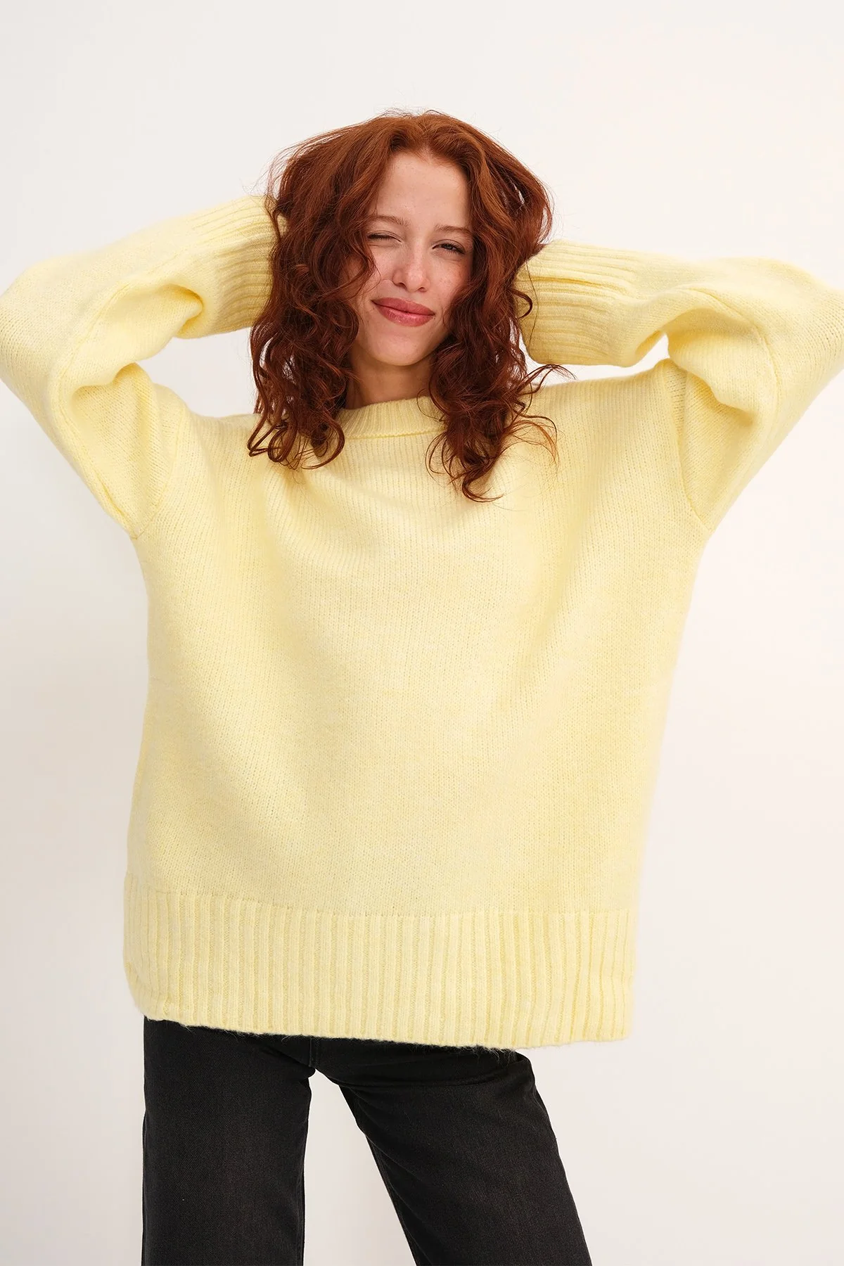 Crew Neck Basic Knitwear Sweater - Image 39