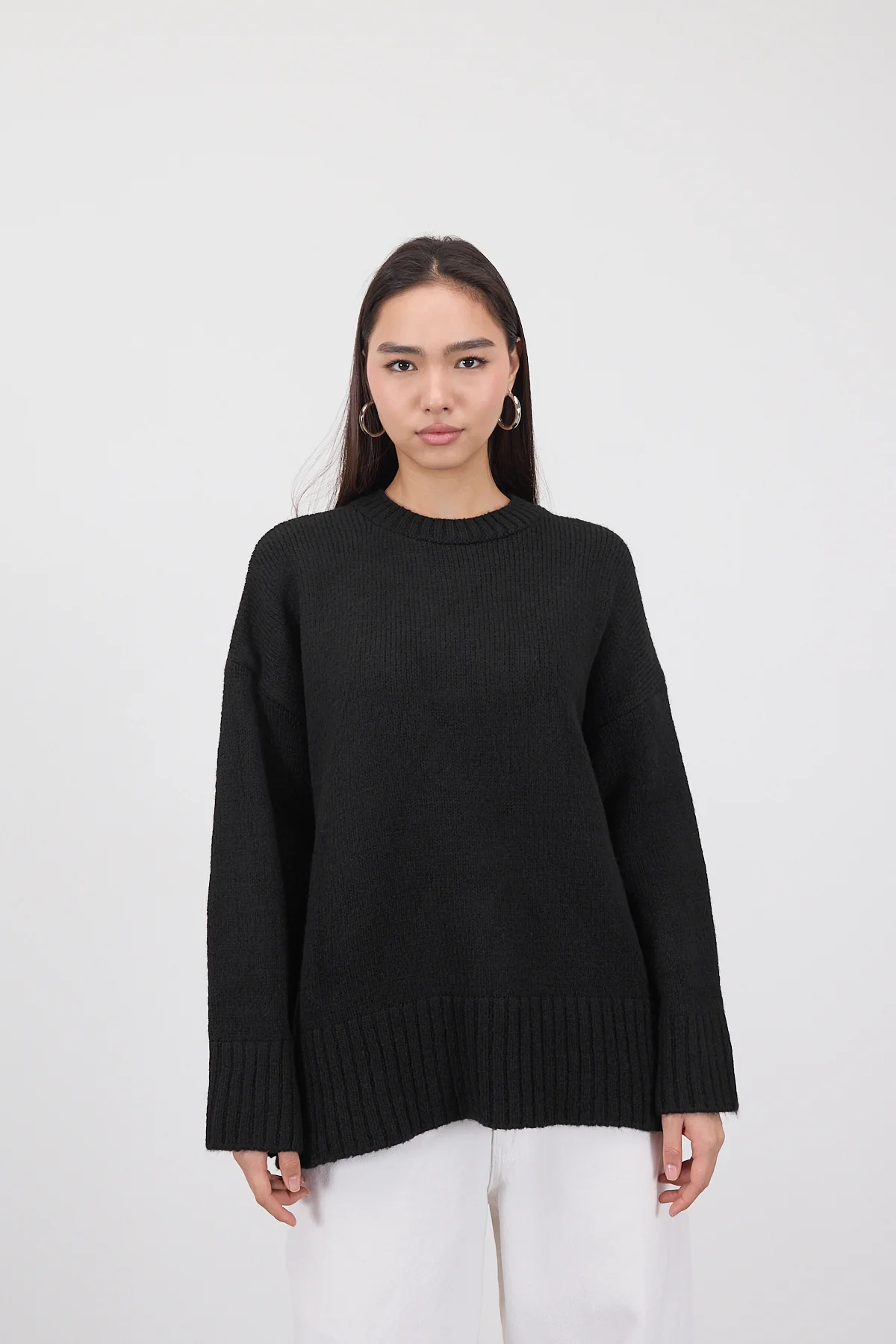Crew Neck Basic Knitwear Sweater - Image 4
