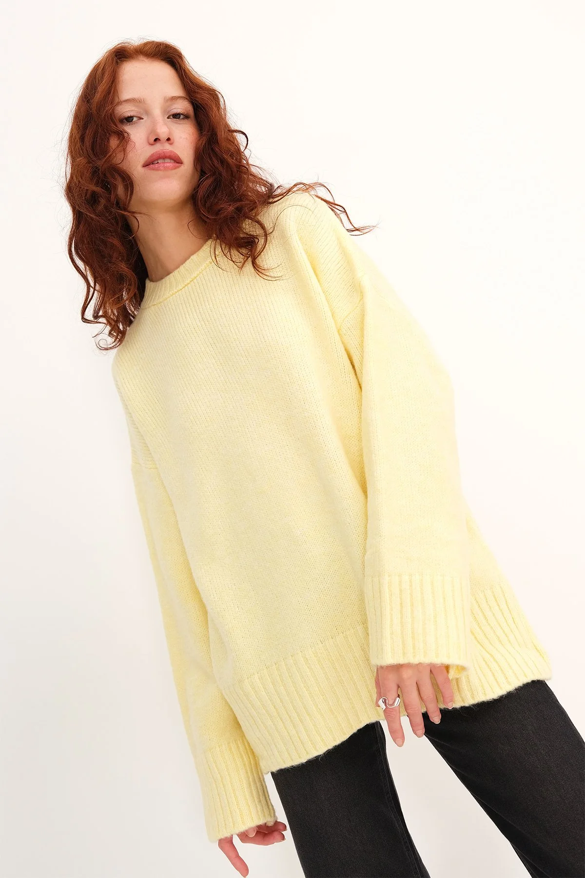 Crew Neck Basic Knitwear Sweater - Image 40