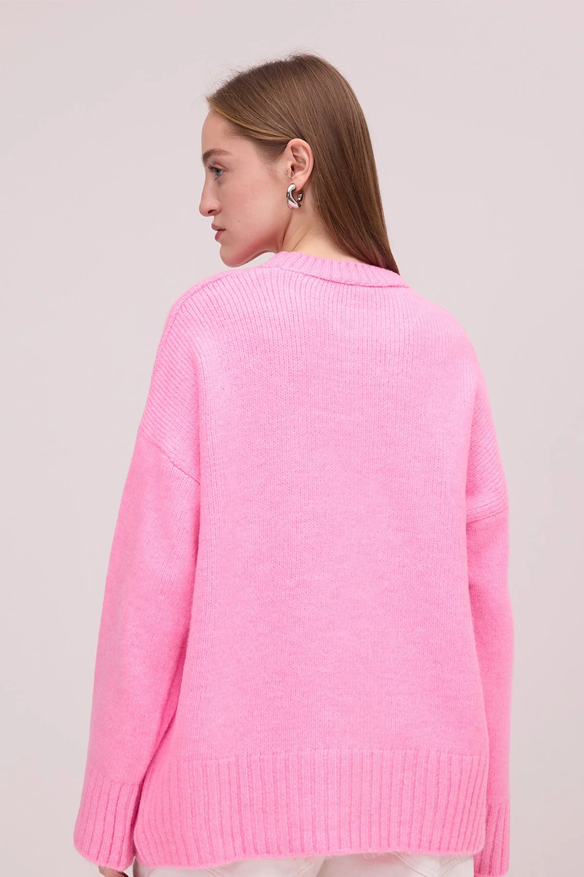Crew Neck Basic Knitwear Sweater - Image 46