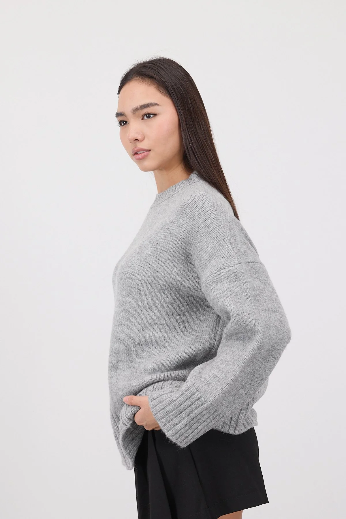 Crew Neck Basic Knitwear Sweater - Image 48