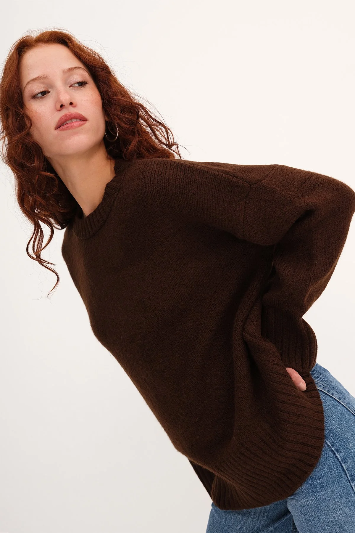 Crew Neck Basic Knitwear Sweater - Image 54
