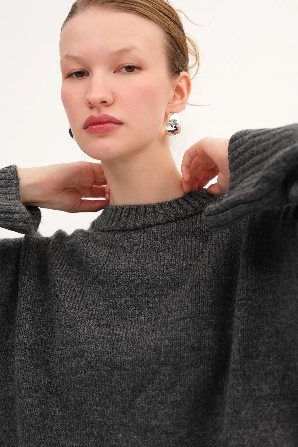 Crew Neck Basic Knitwear Sweater - Image 60