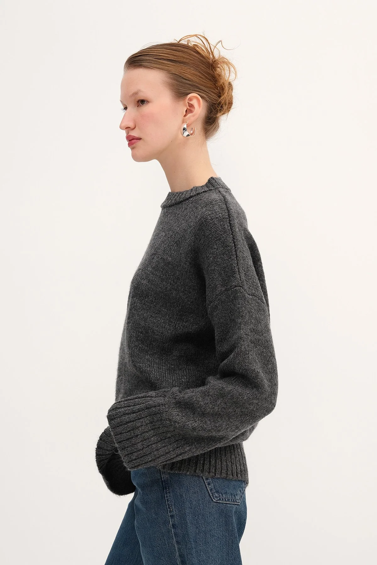 Crew Neck Basic Knitwear Sweater - Image 61
