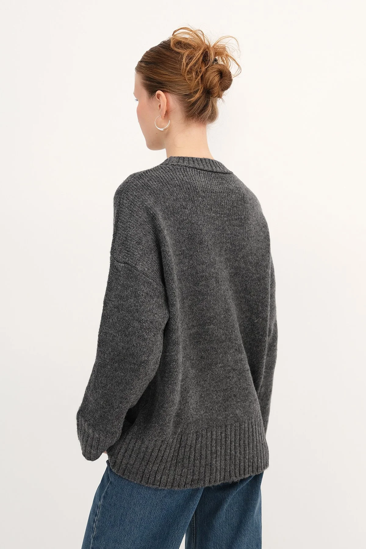 Crew Neck Basic Knitwear Sweater - Image 62