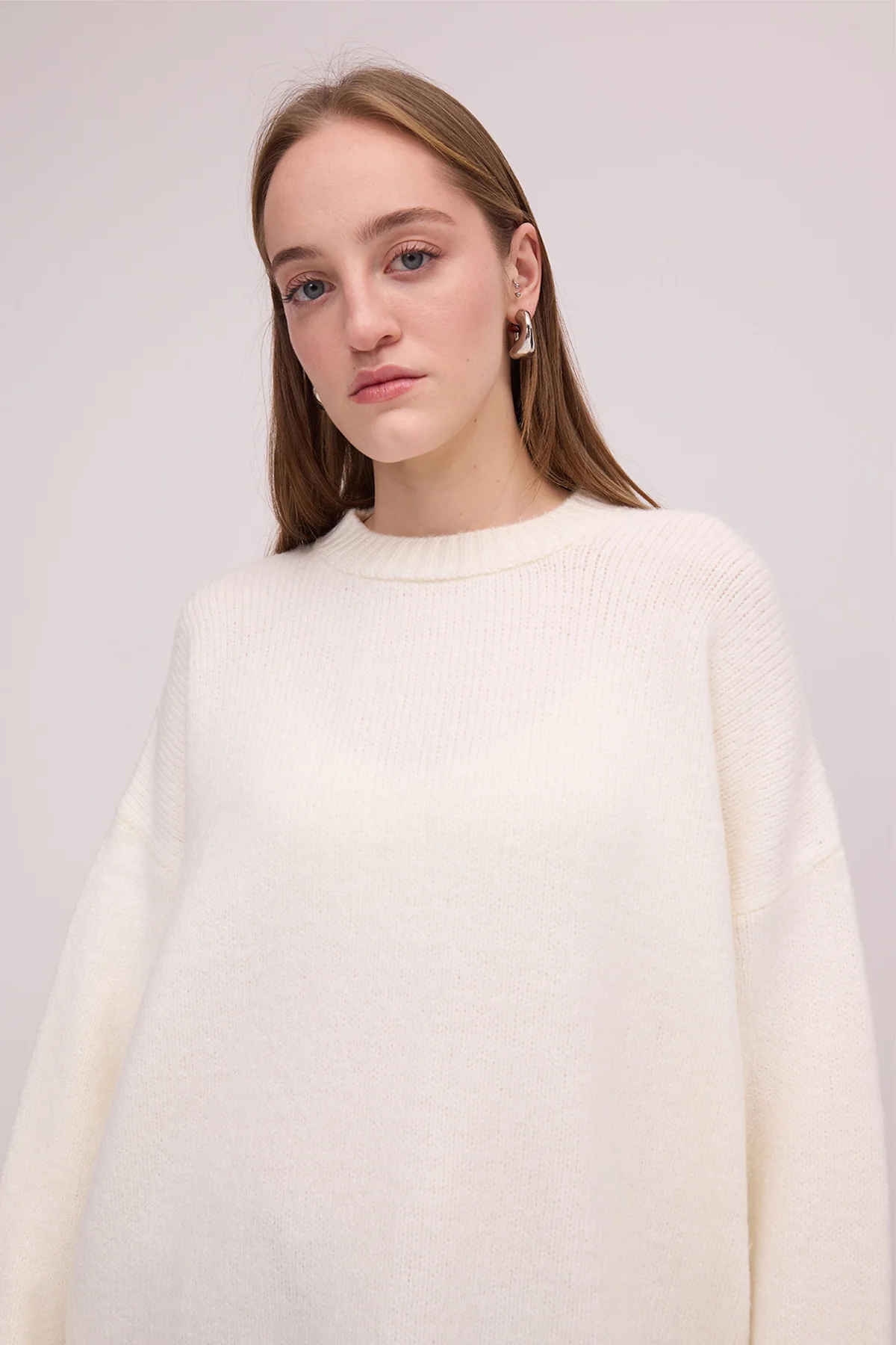 Crew Neck Basic Knitwear Sweater - Image 8