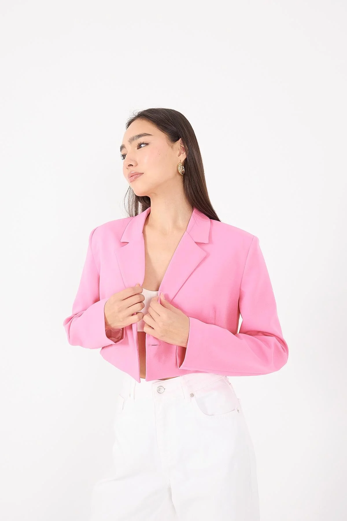 Crop Blazer Jacket - Image 13