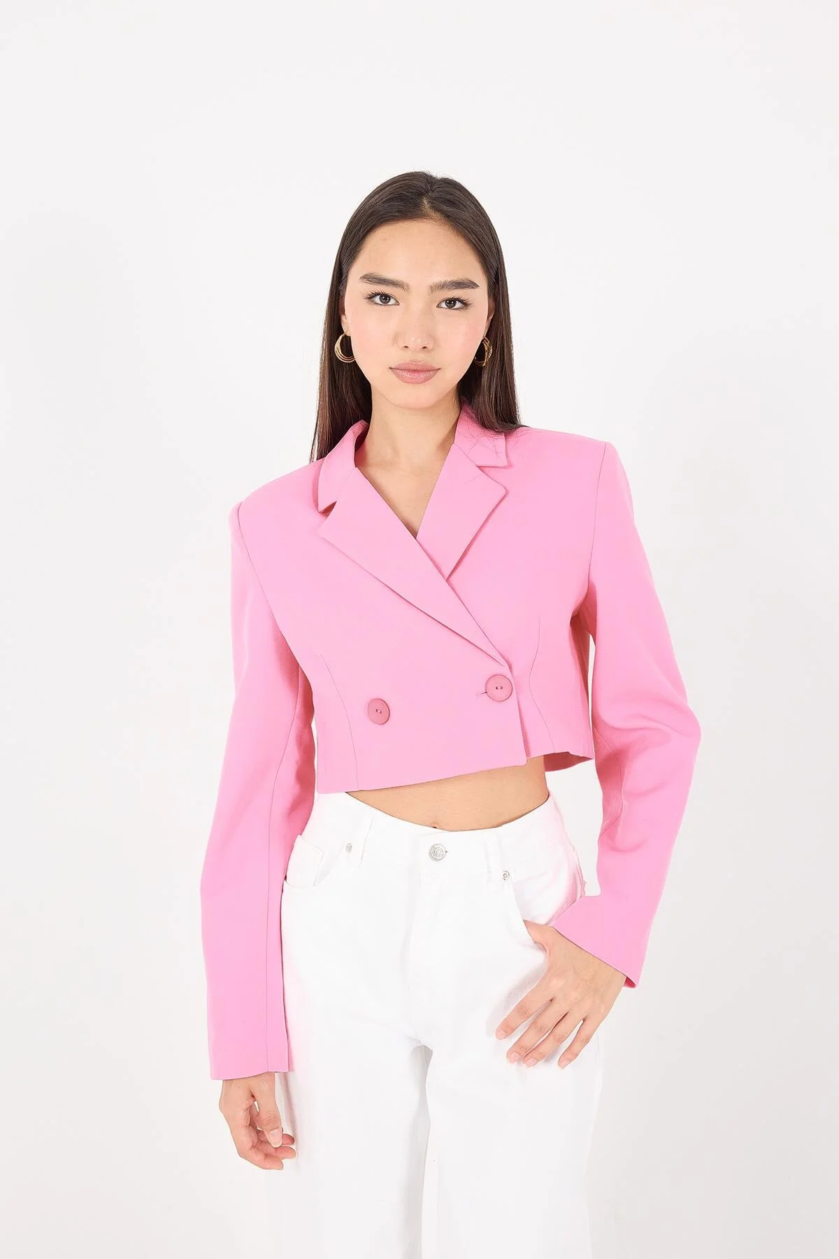 Crop Blazer Jacket - Image 15