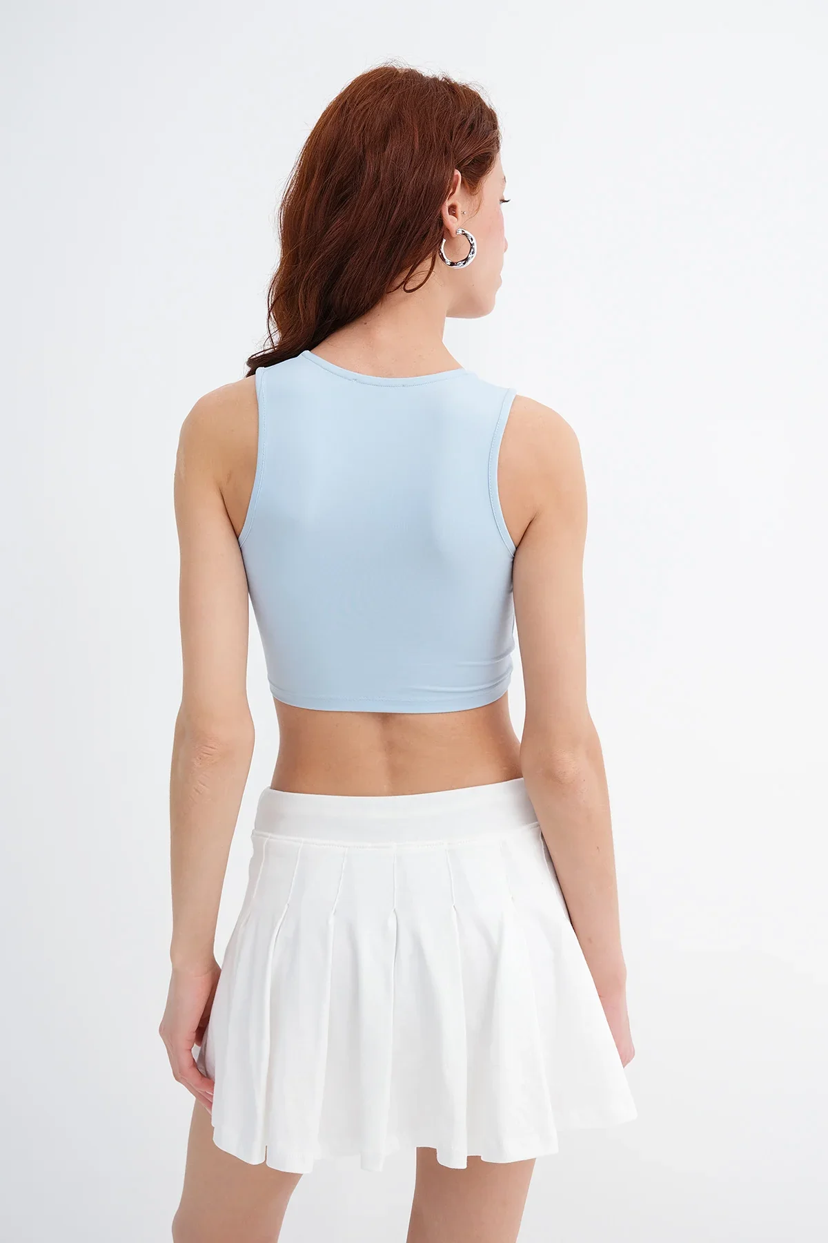 Crop Tank Top with Knot Detail - Image 35