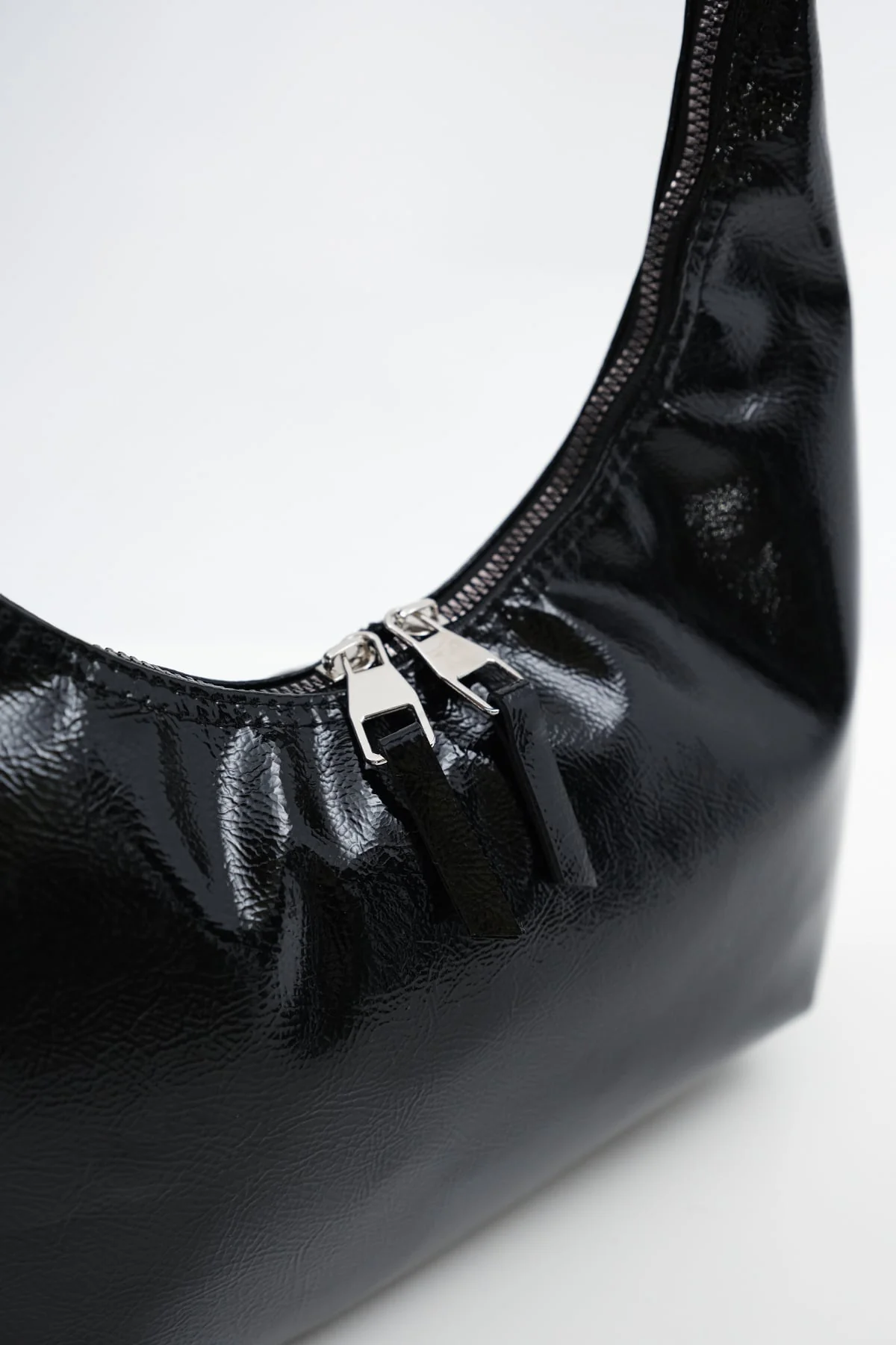 Double Zipper Baguette Bag - Image 4