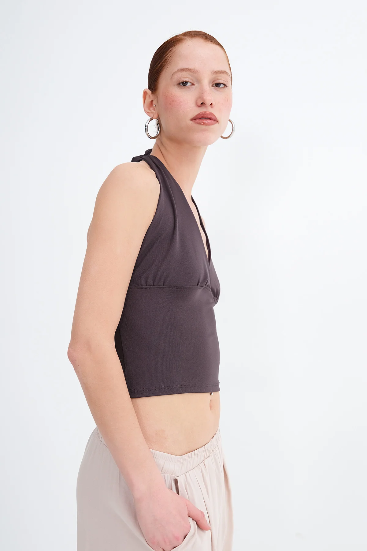 Halter Neck Crop Blouse - Image 11