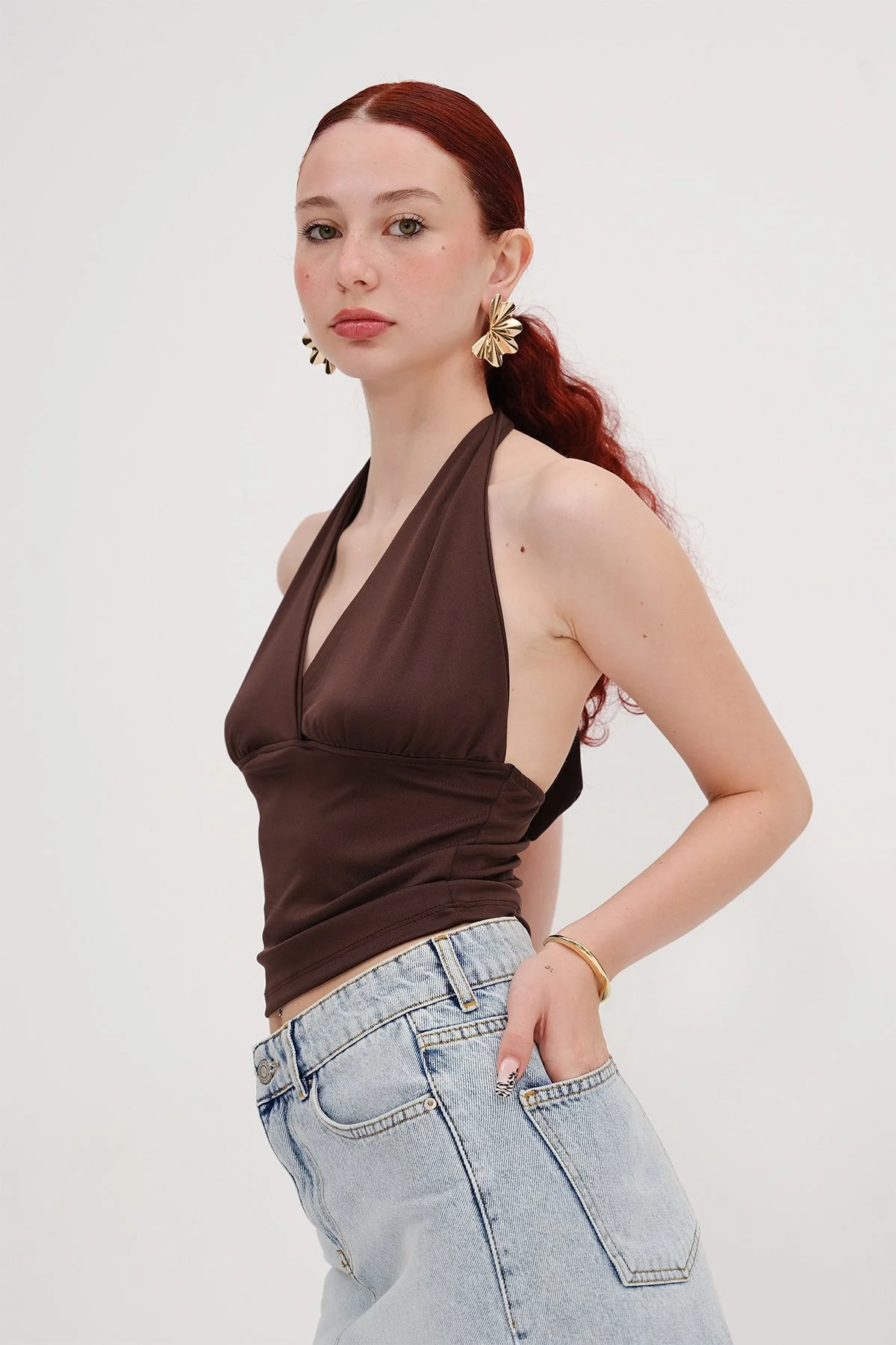 Halter Neck Crop Blouse - Image 19