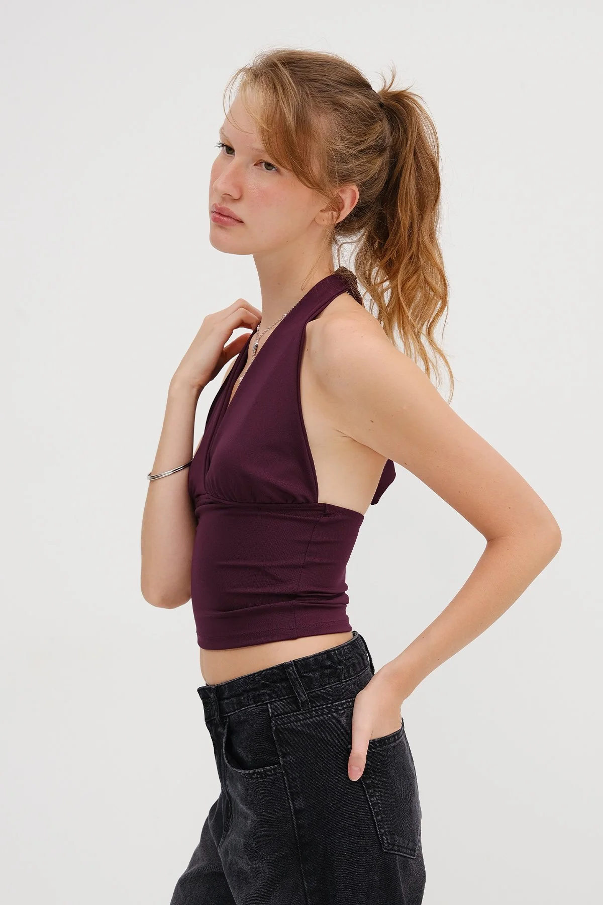 Halter Neck Crop Blouse - Image 21
