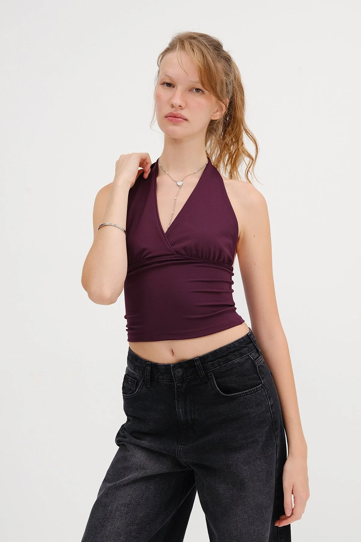Halter Neck Crop Blouse - Image 22
