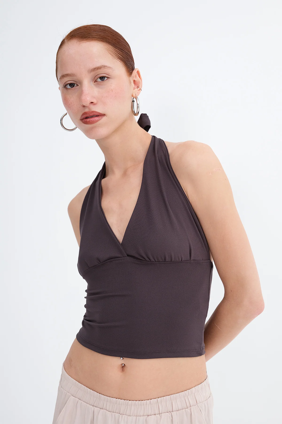 Halter Neck Crop Blouse - Image 9