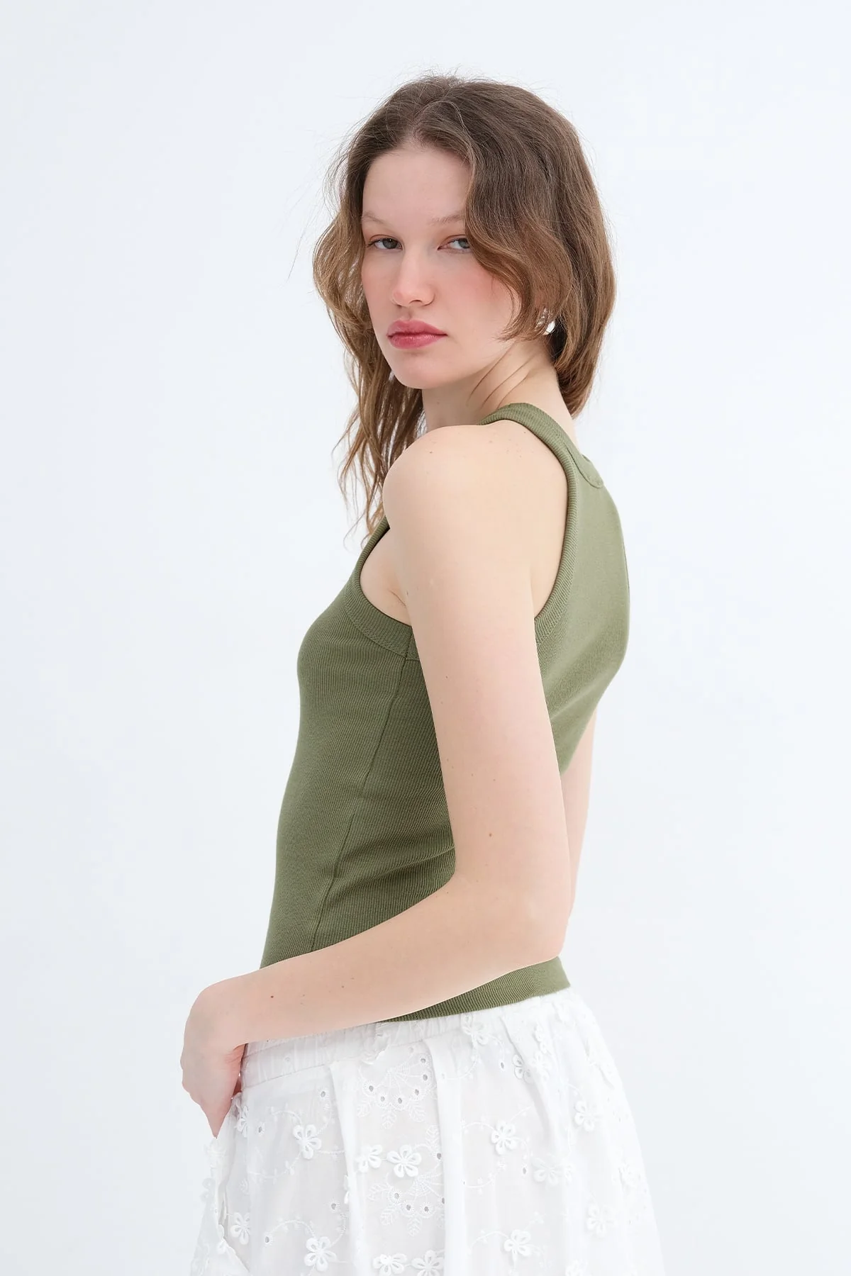 Halter Neck Top With Ribbed - Image 18