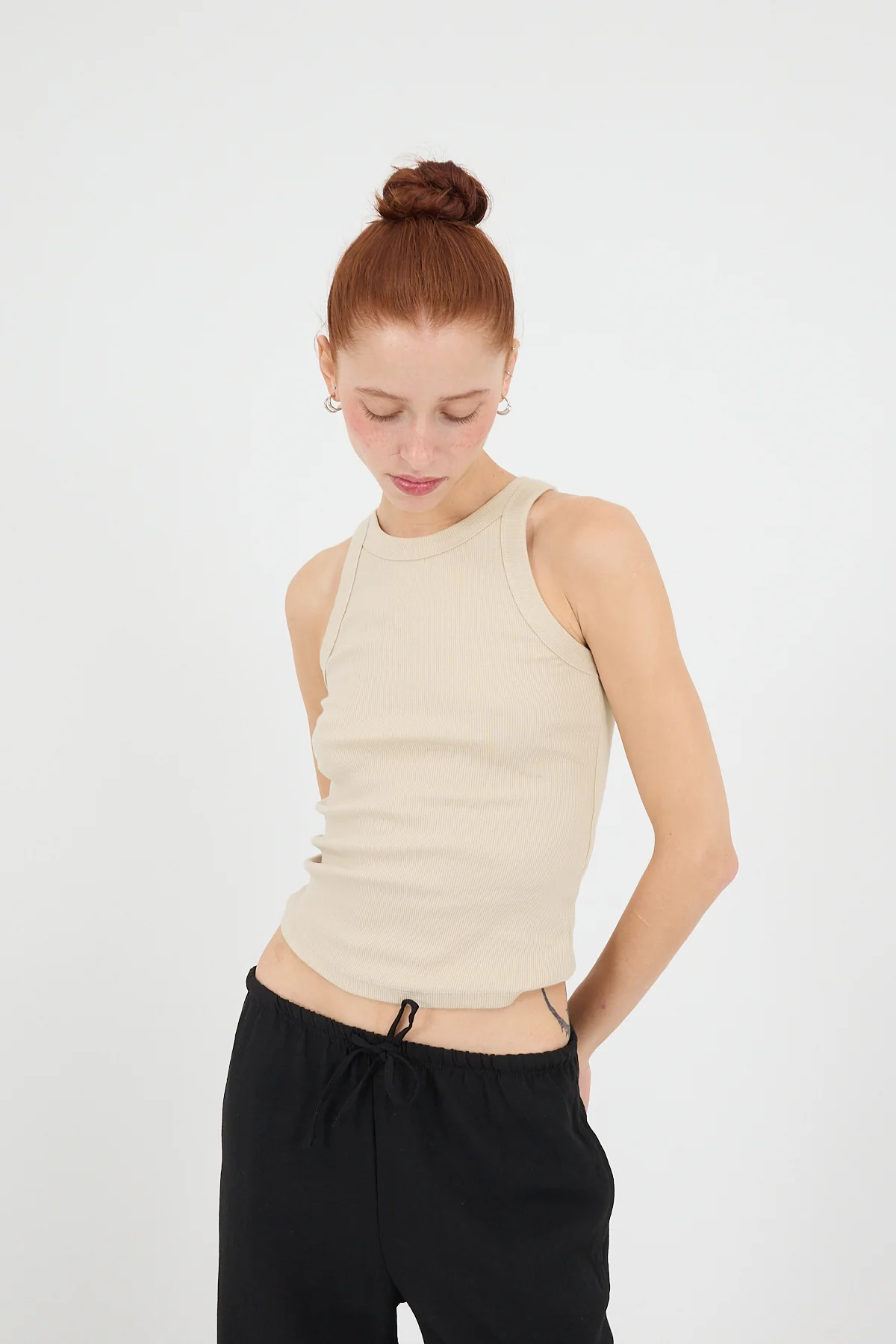 Halter Neck Top With Ribbed - Image 39
