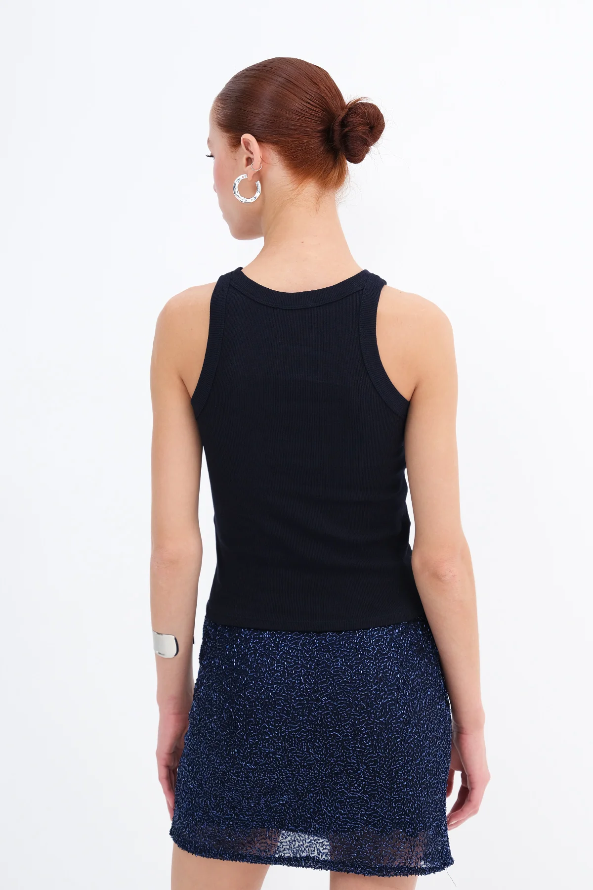 Halter Neck Top With Ribbed - Image 6