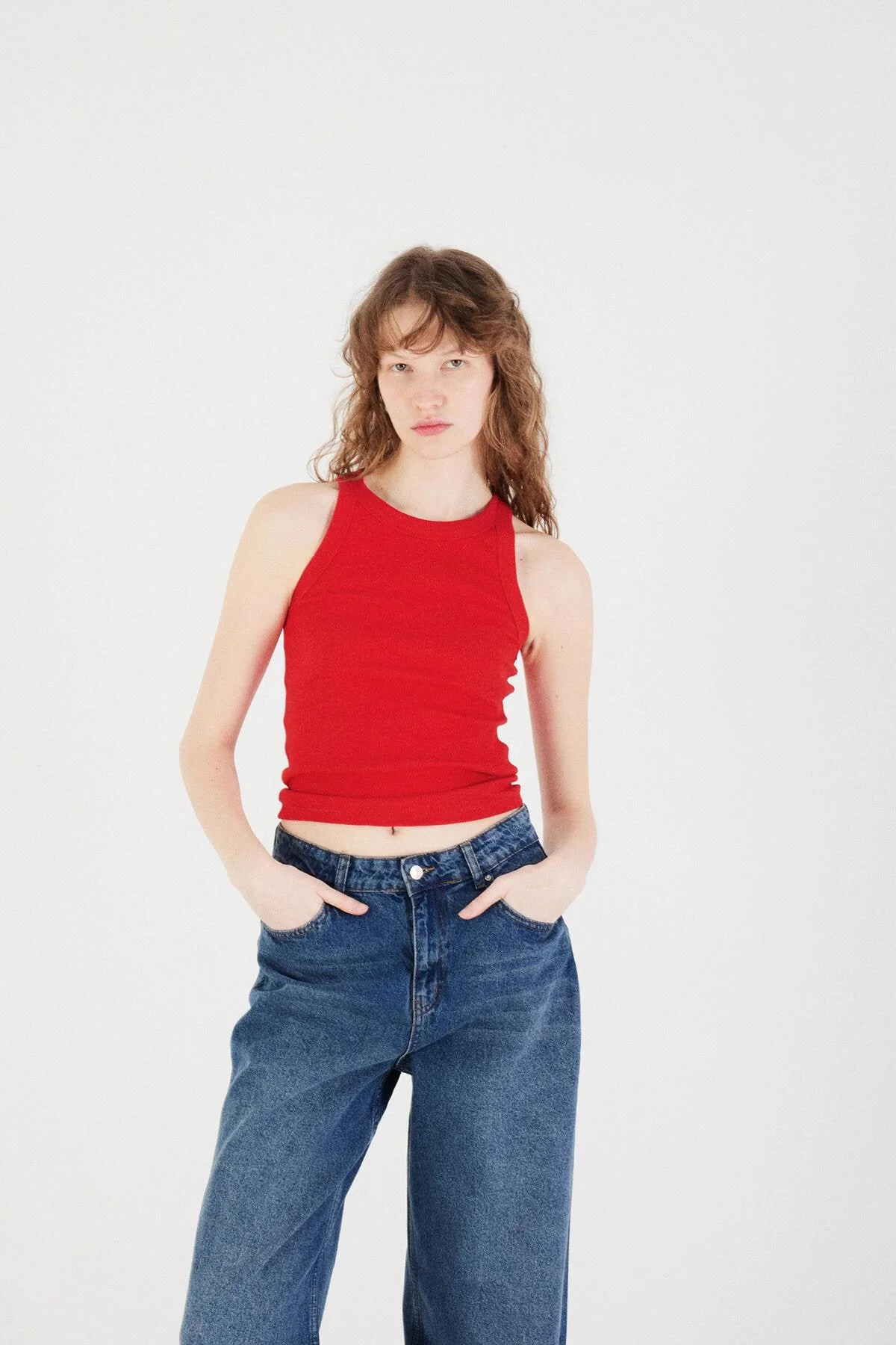 Halter Neck Top With Ribbed - Image 72