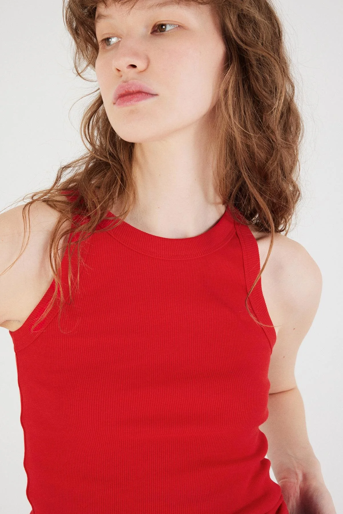 Halter Neck Top With Ribbed - Image 74