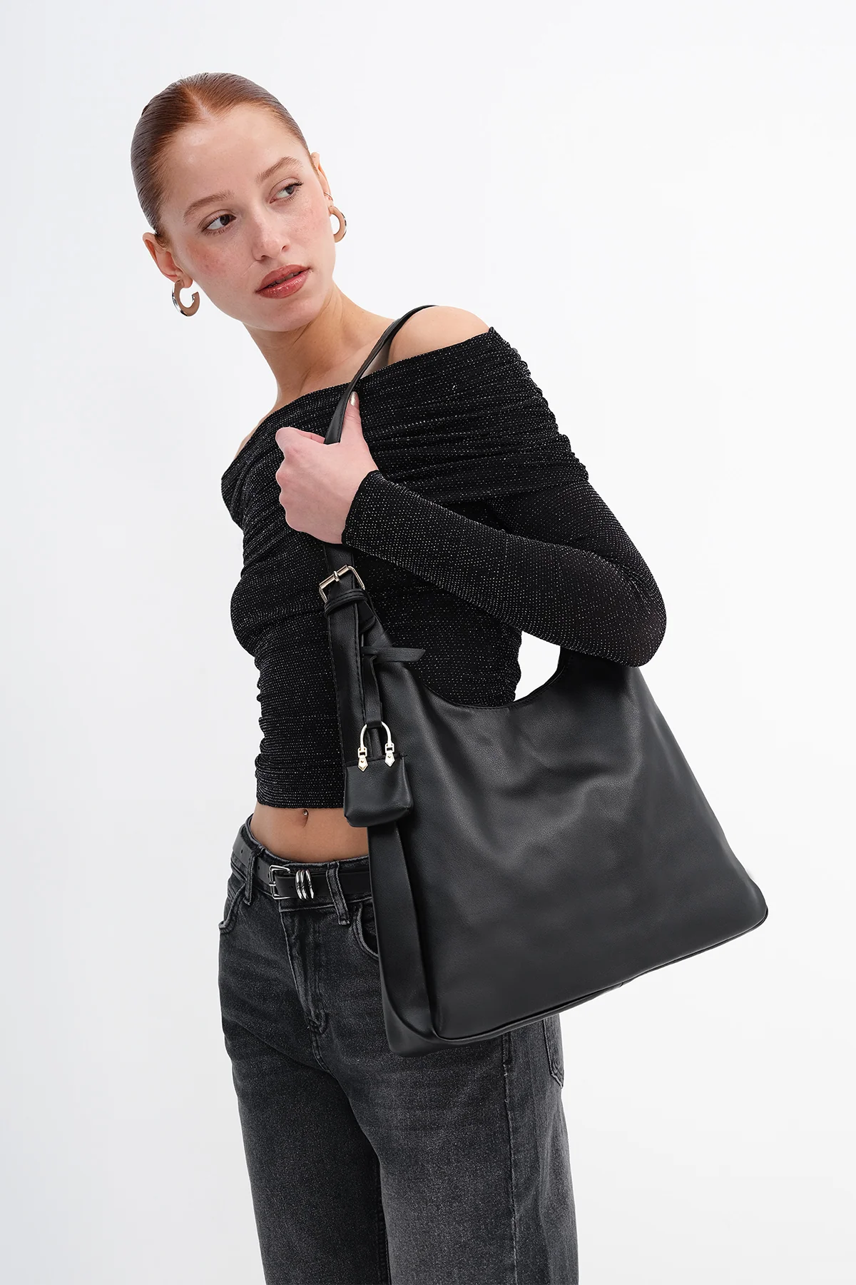 Hand and Shoulder Bag with Charms - Image 4