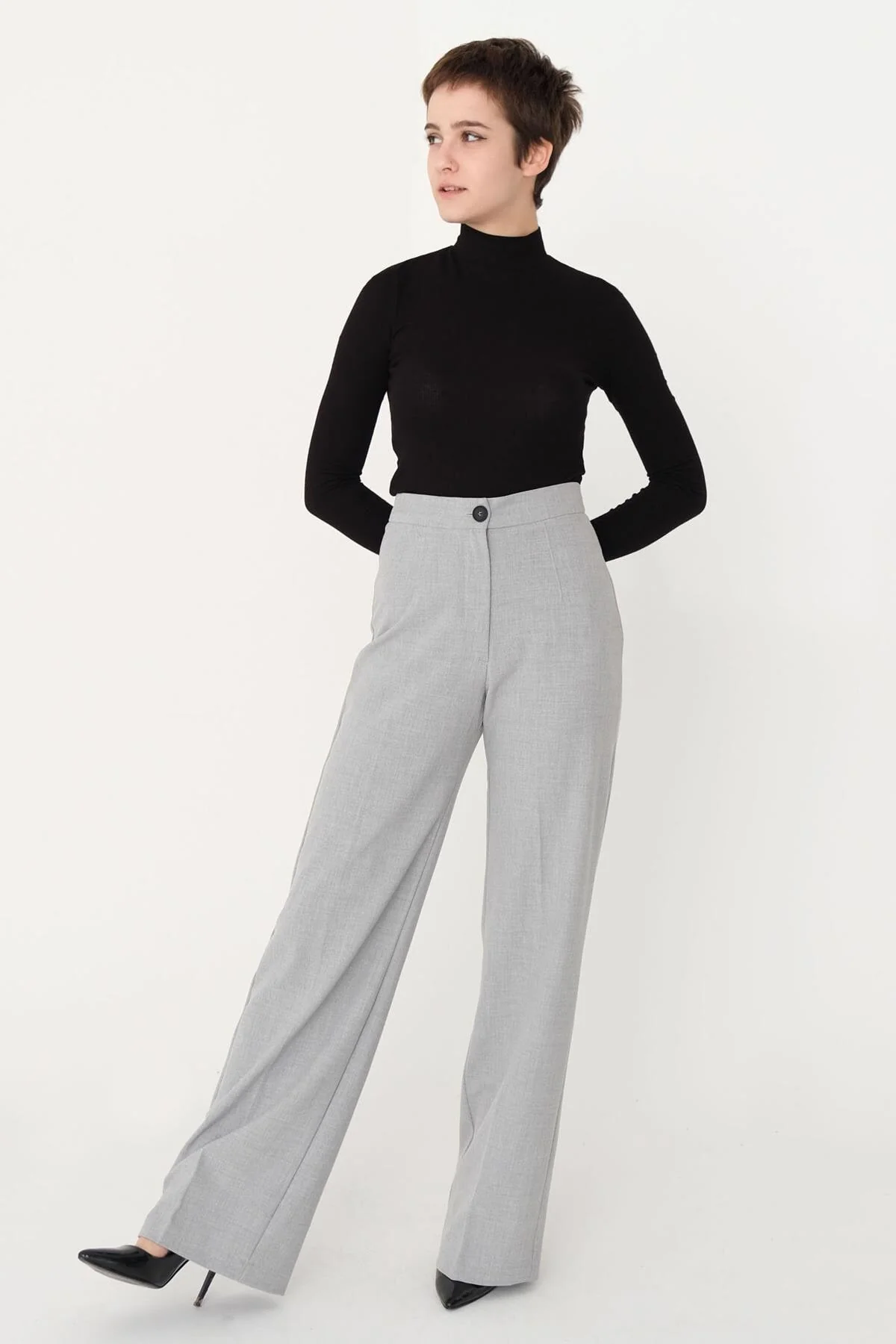 High-Waisted Wide Leg Trousers - Image 30