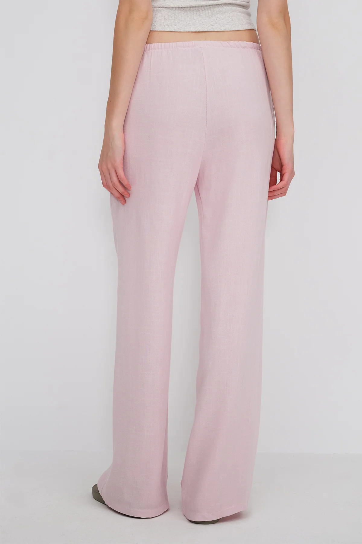 Linen-Blend Tie-Waist Wide Leg Pants - Image 12