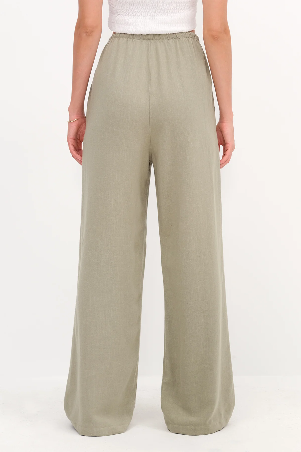 Linen-Blend Tie-Waist Wide Leg Pants - Image 30