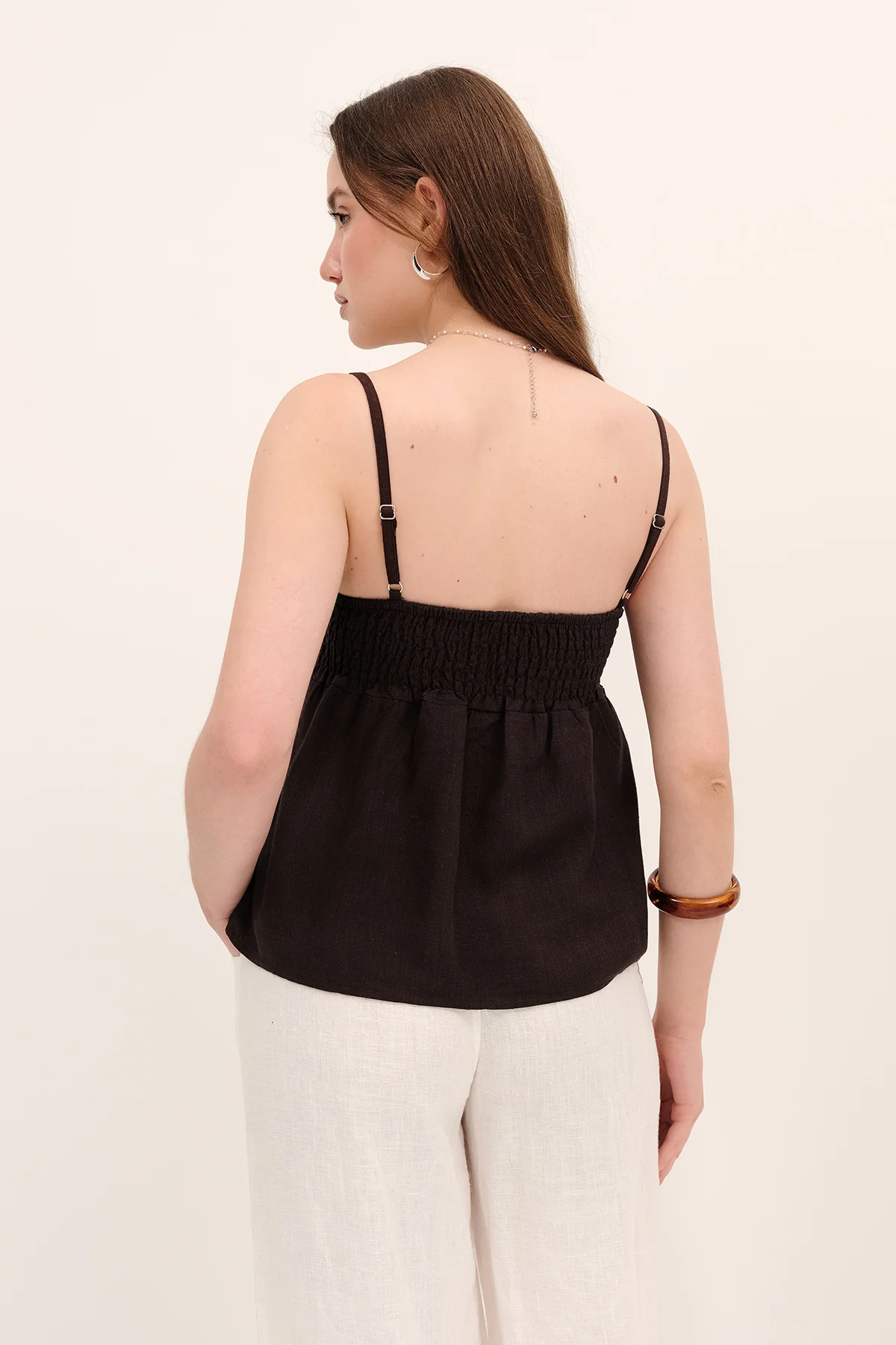 Linen Blended Rope Strap Undershirt - Image 17