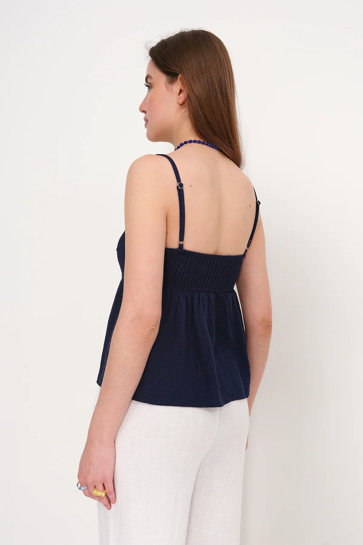 Linen Blended Rope Strap Undershirt - Image 22