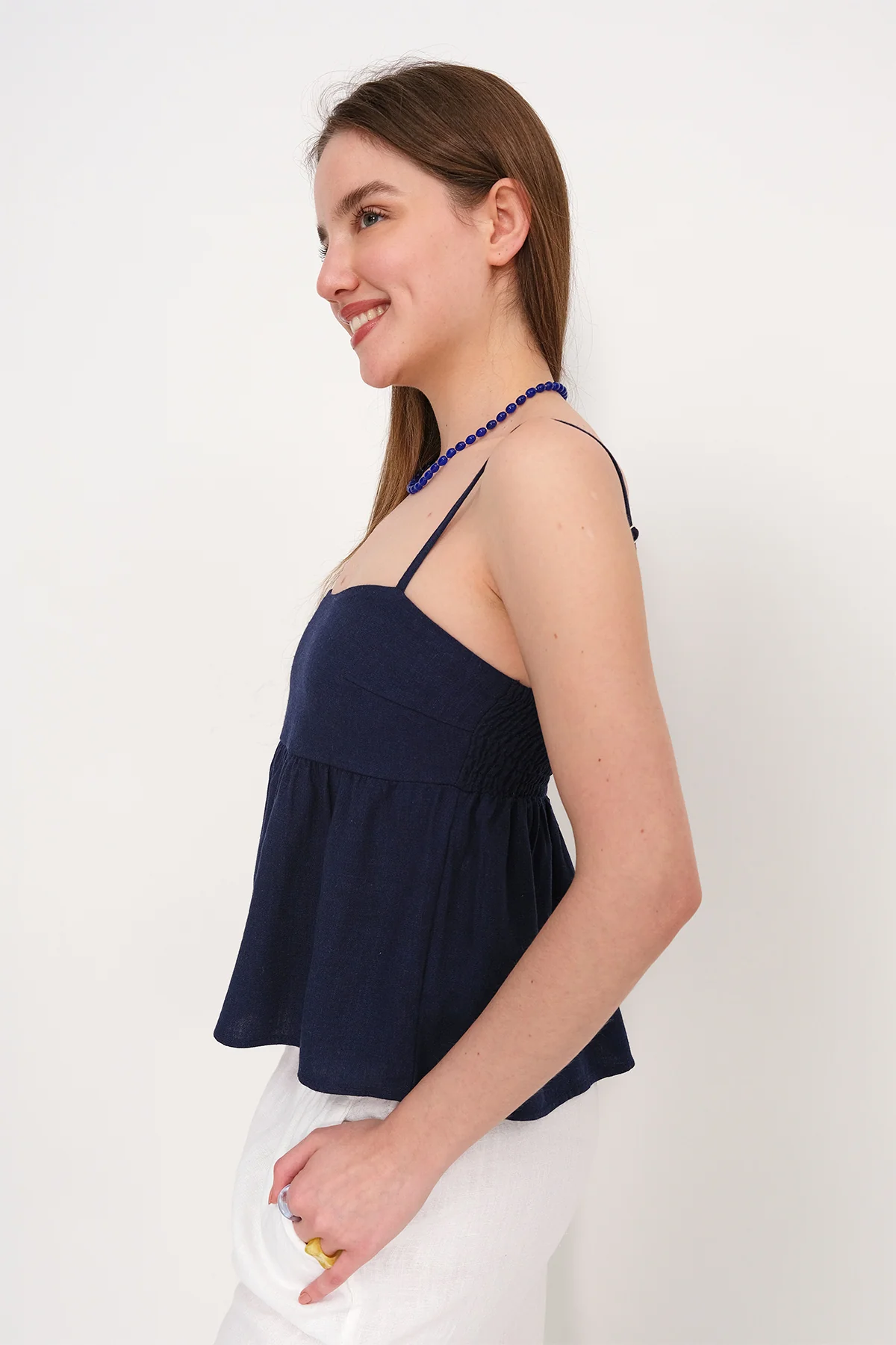 Linen Blended Rope Strap Undershirt - Image 23